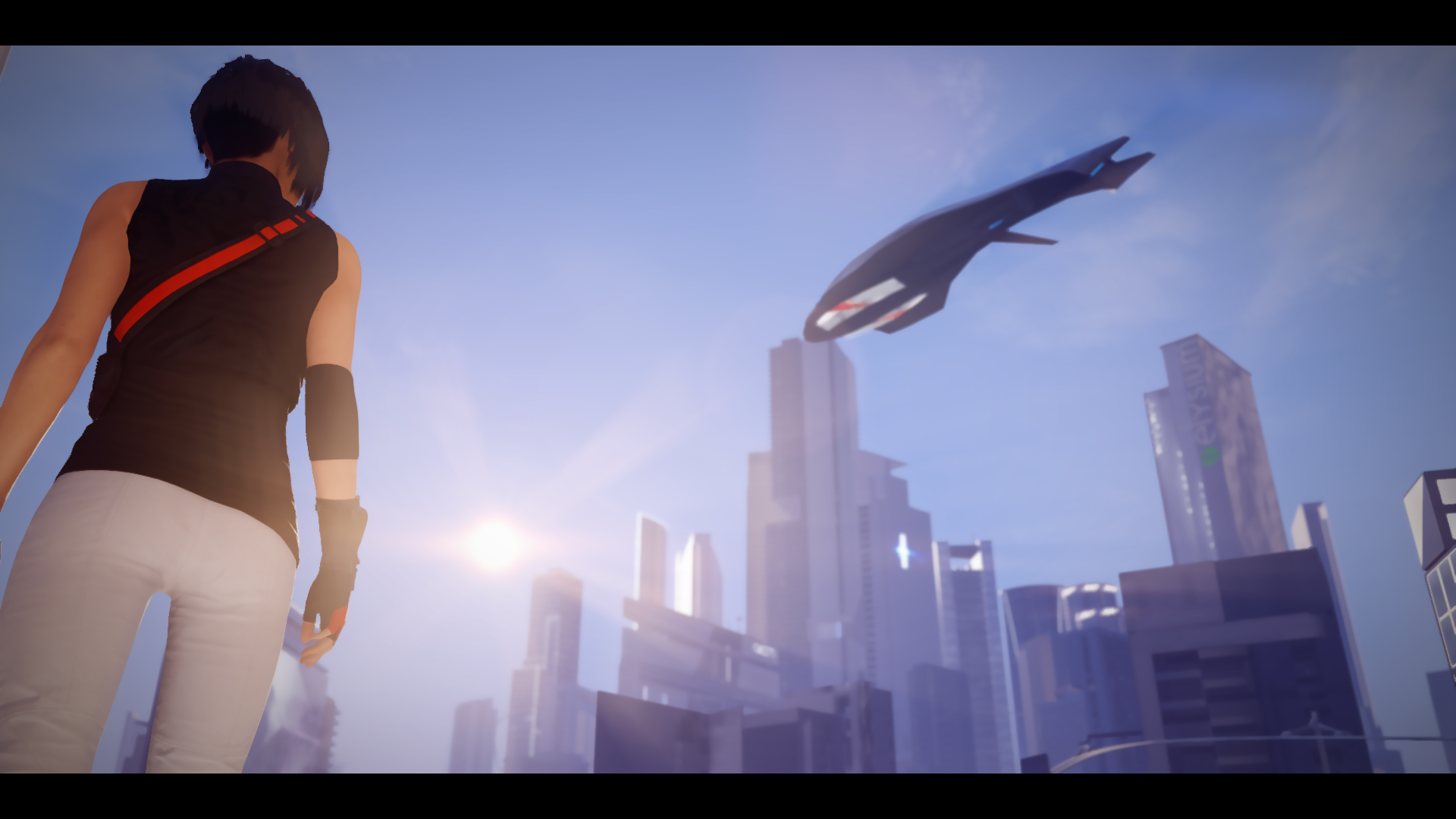 General 1920x1080 Mirror's Edge Catalyst futuristic video games screen shot Mirror's Edge clear sky architecture Faith Connors skyline video game girls vehicle video game characters EA DICE Electronic Arts