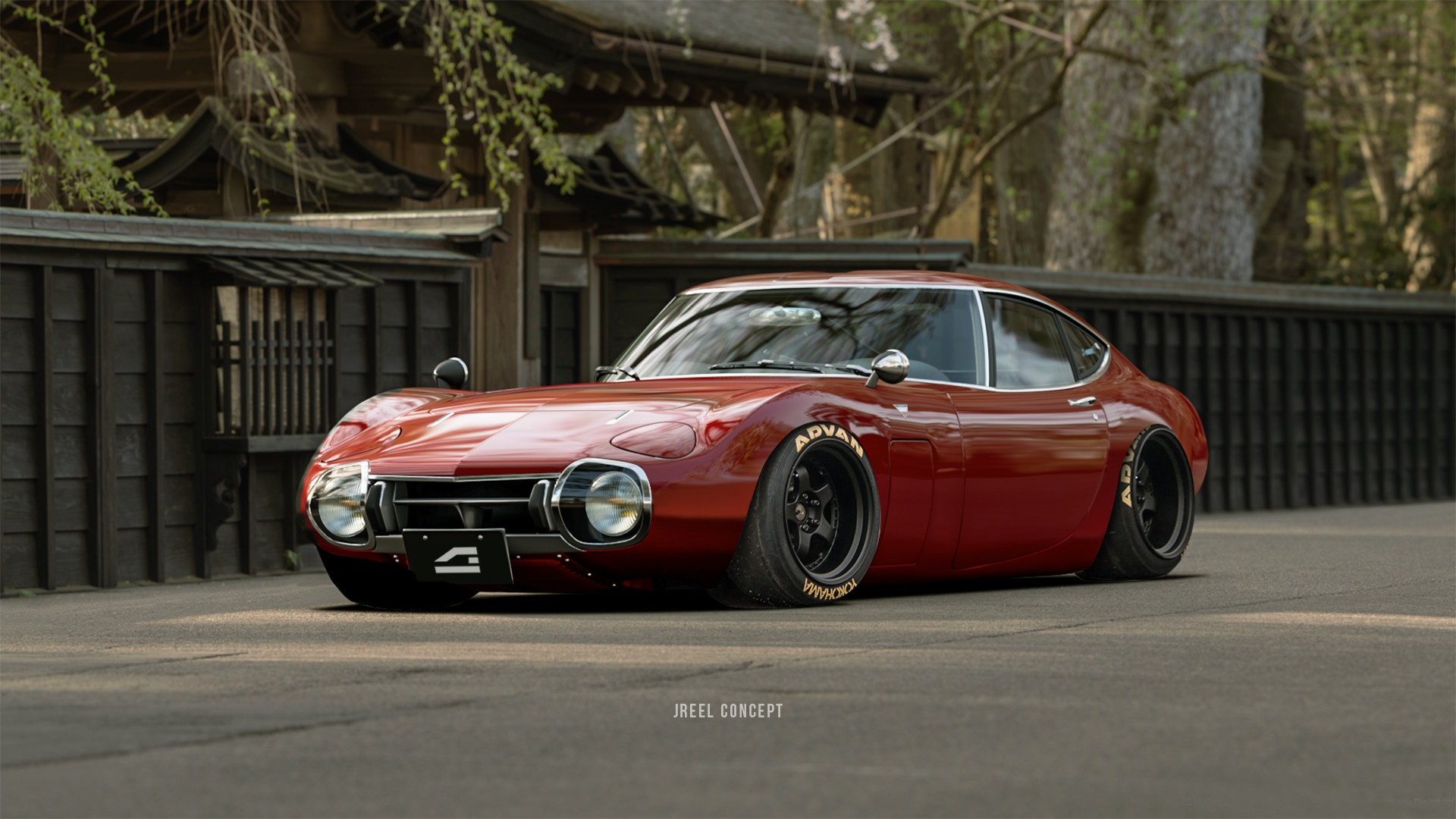 General 1920x1080 car red cars vehicle Toyota Toyota 2000GT pop-up headlights