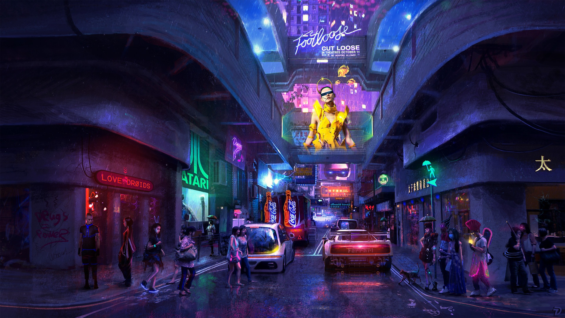 General 1920x1080 futuristic city futuristic science fiction digital art city cyberpunk neon