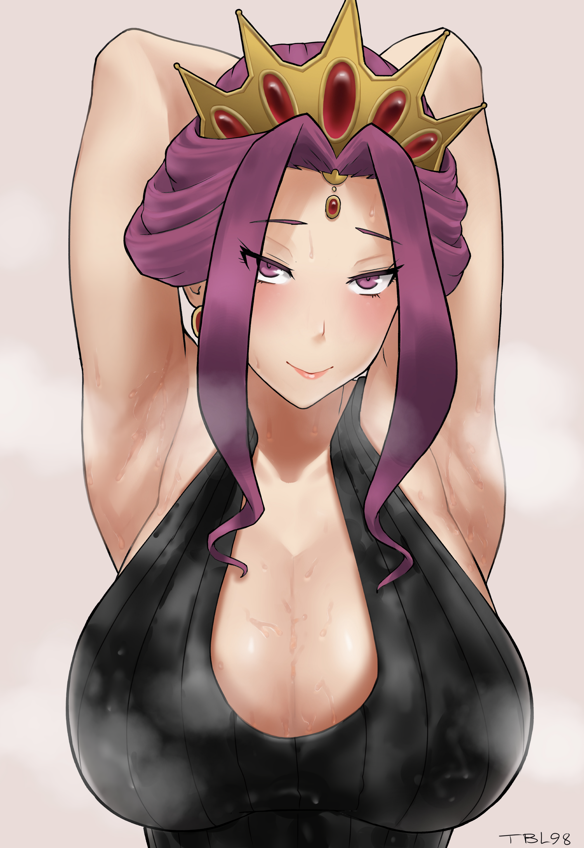 Anime 2000x2902 Tate no Yuusha no Nariagari Mirelia Q Melromarc anime women mature women armpits purple hair