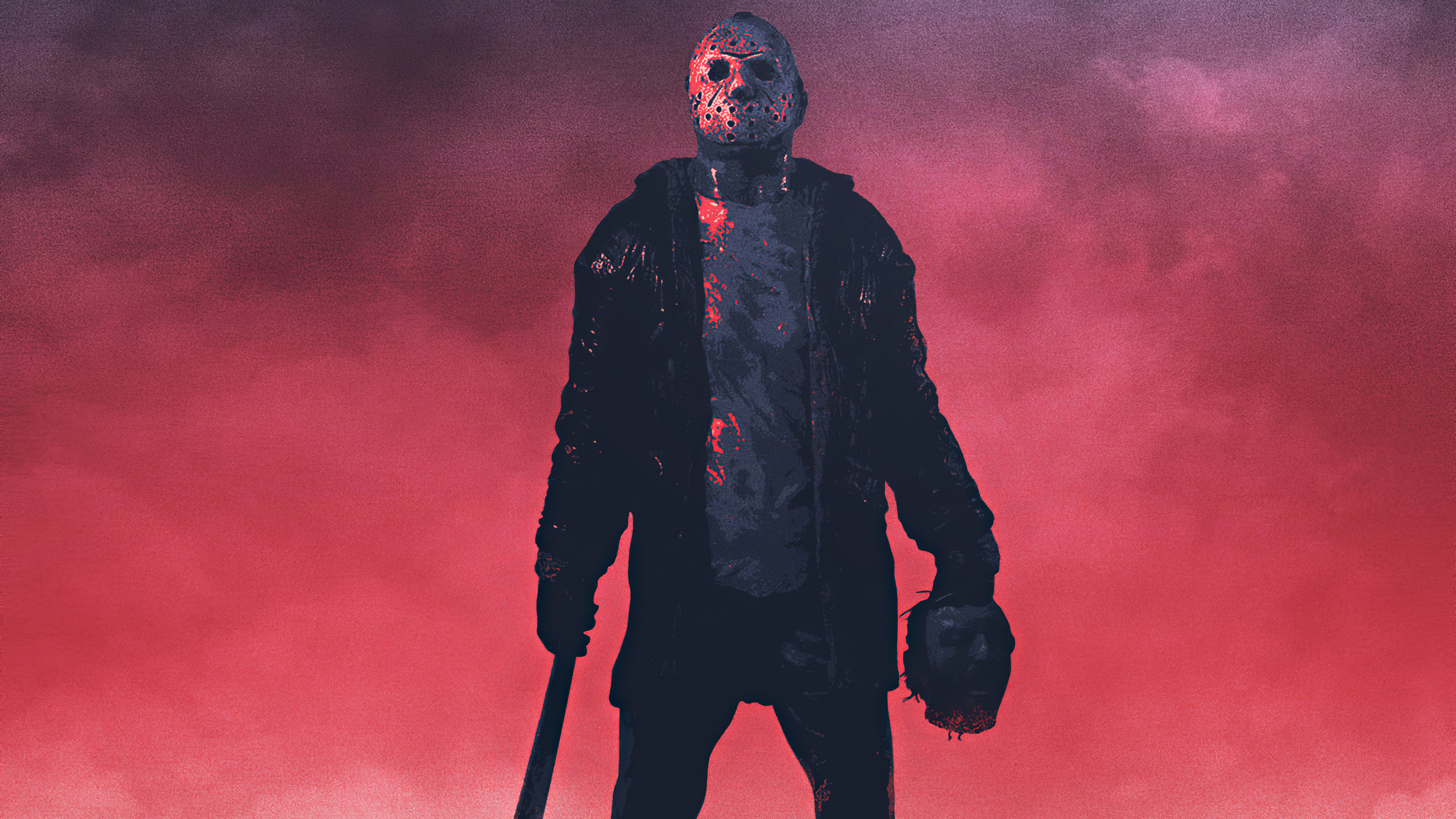 General 3200x1800 Friday the 13th: The Game video game art mask frontal view horror Horror movies red