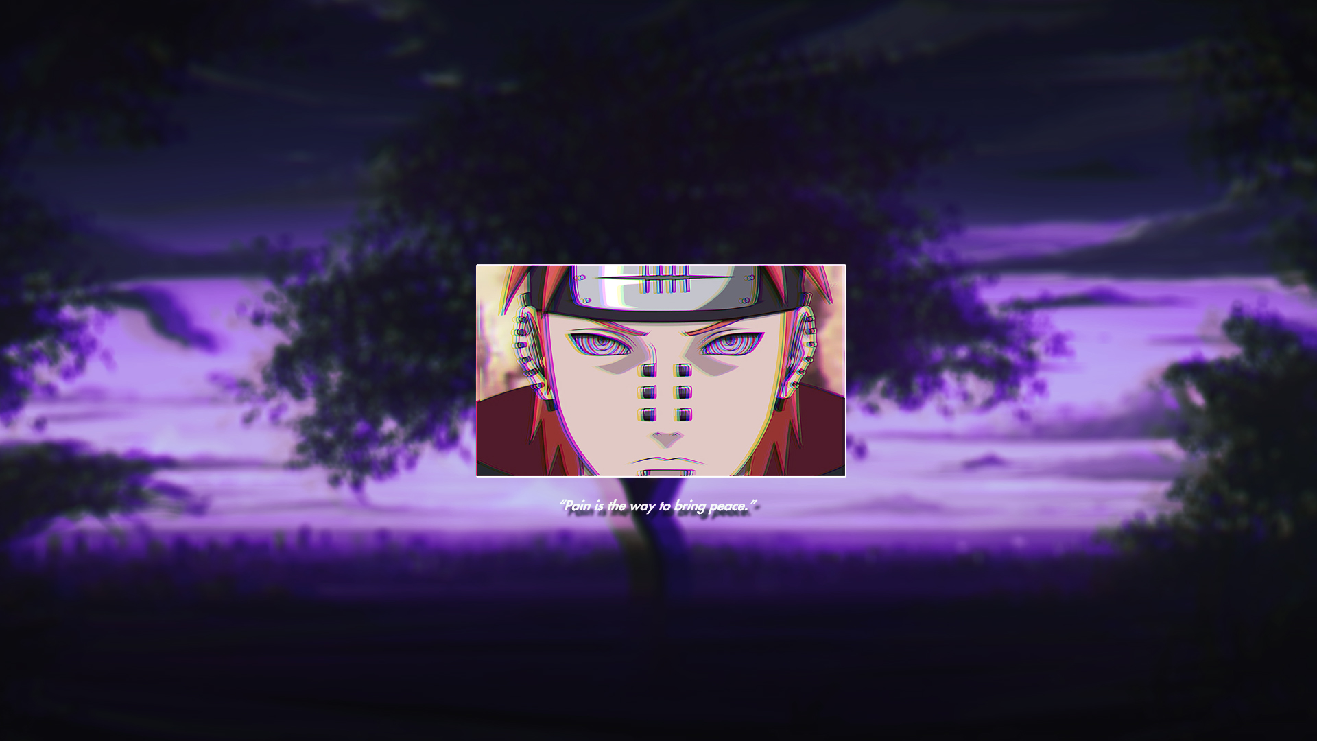 Anime 1920x1080 Naruto (anime) purple background VHS anime anime boys Rinnegan Akatsuki Pein