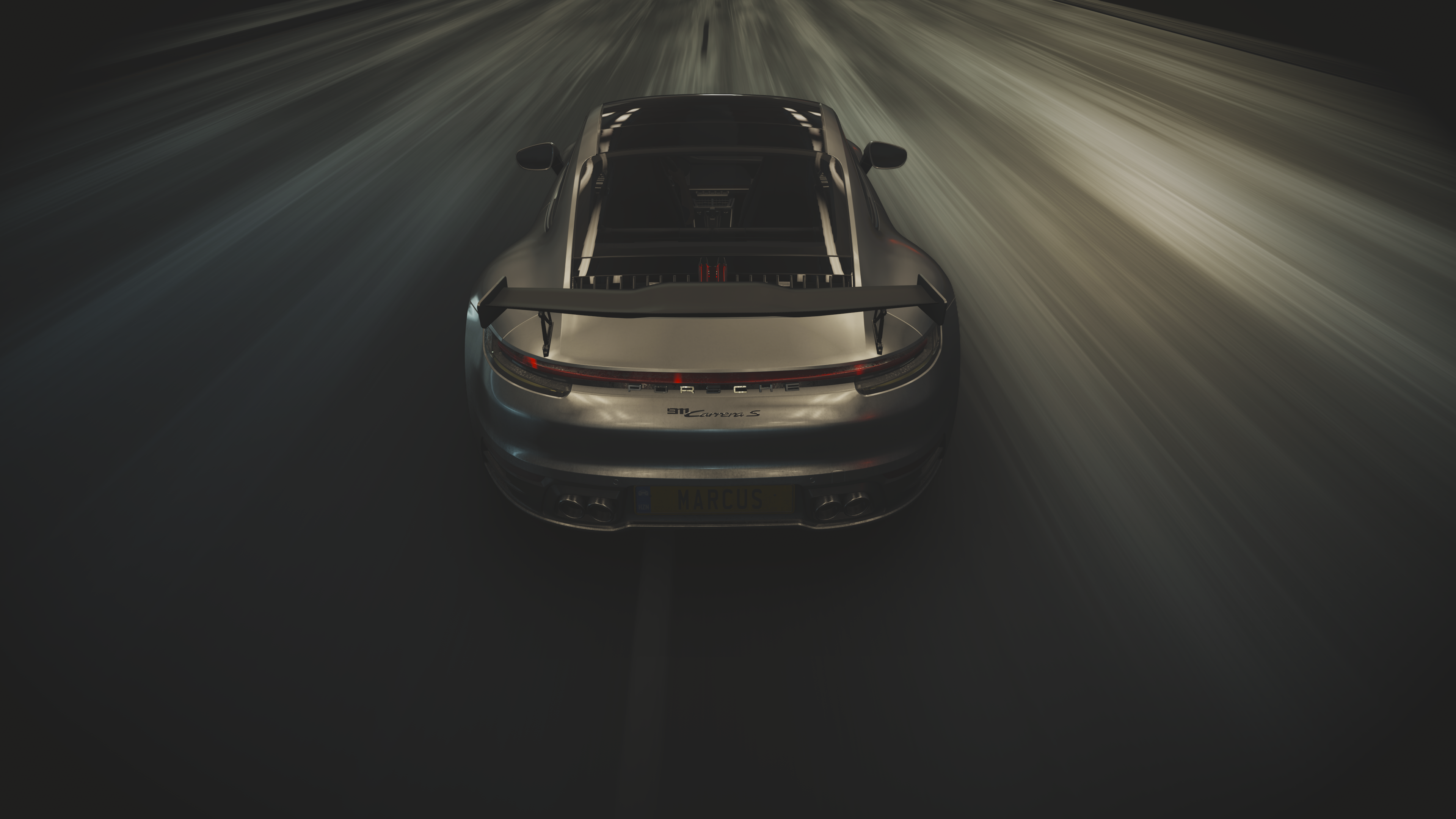 General 3840x2160 Forza Horizon 4 Forza racing car Porsche 911 Porsche 992 rear view motion blur screen shot video games