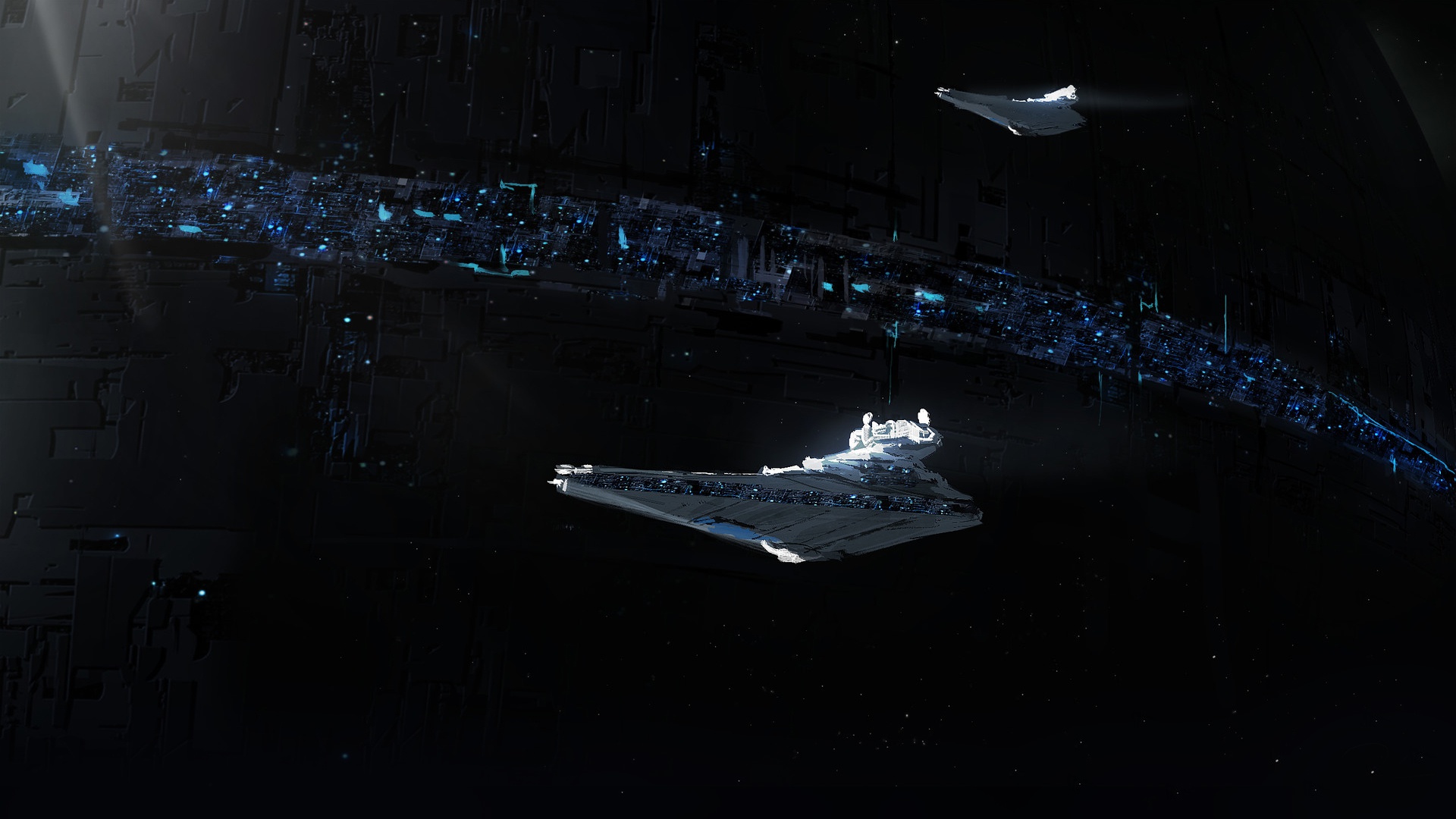 General 1920x1080 Star Wars spaceship Imperial Forces digital art science fiction Star Wars Ships Star Destroyer Denis Loebner