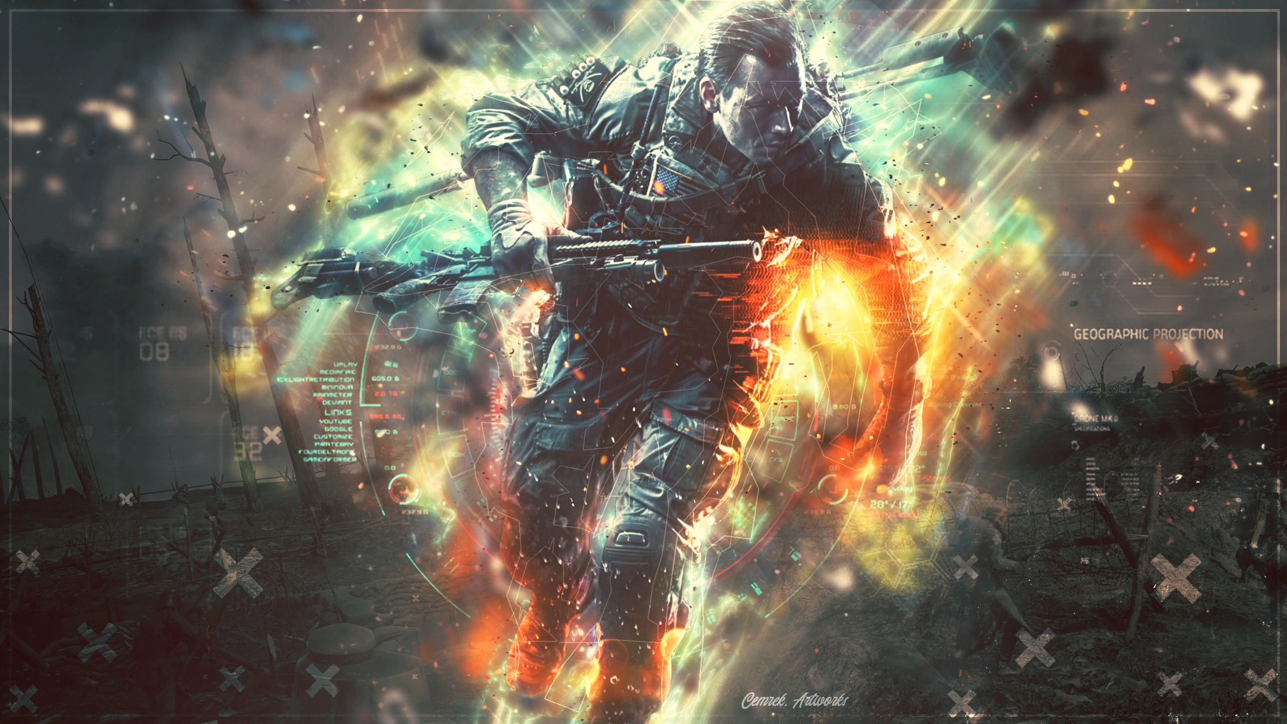 General 2560x1440 Battlefield (game) Battlefield 4 video game art PC gaming soldier