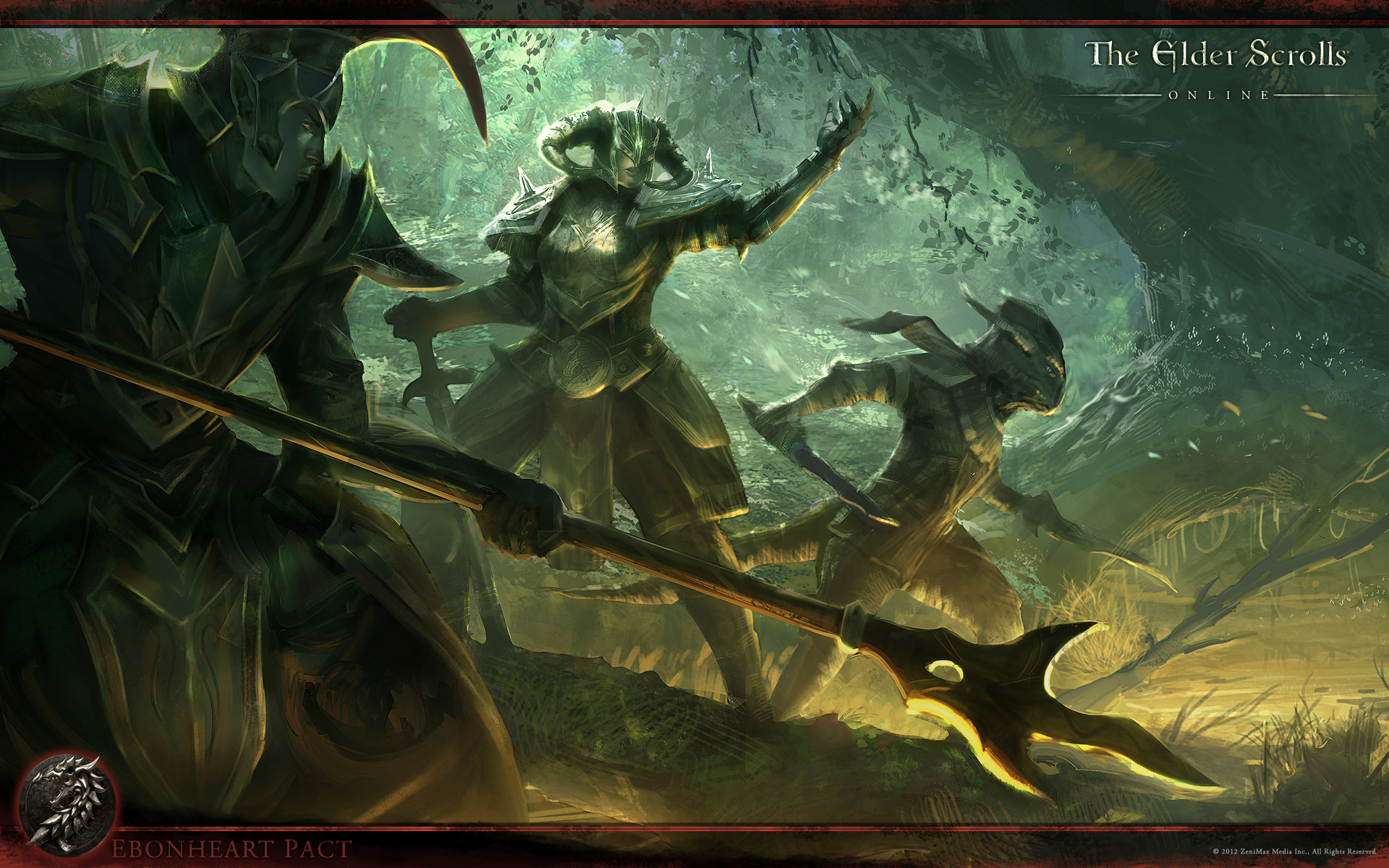 General 1920x1200 The Elder Scrolls Online fantasy art forest fantasy weapon PC gaming 2012 (Year) video game art digital art