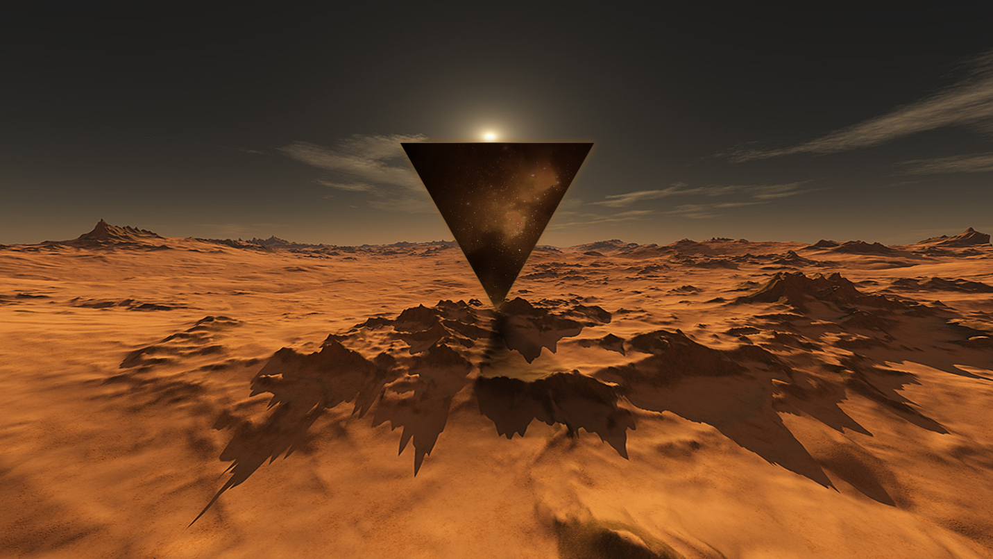 General 1431x805 desert triangle digital art geometry
