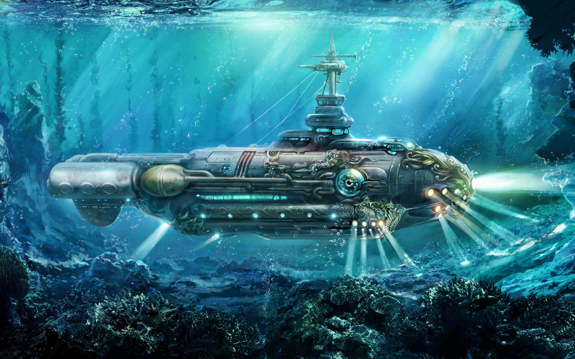 General 1920x1200 Nautilus submarine vehicle underwater
