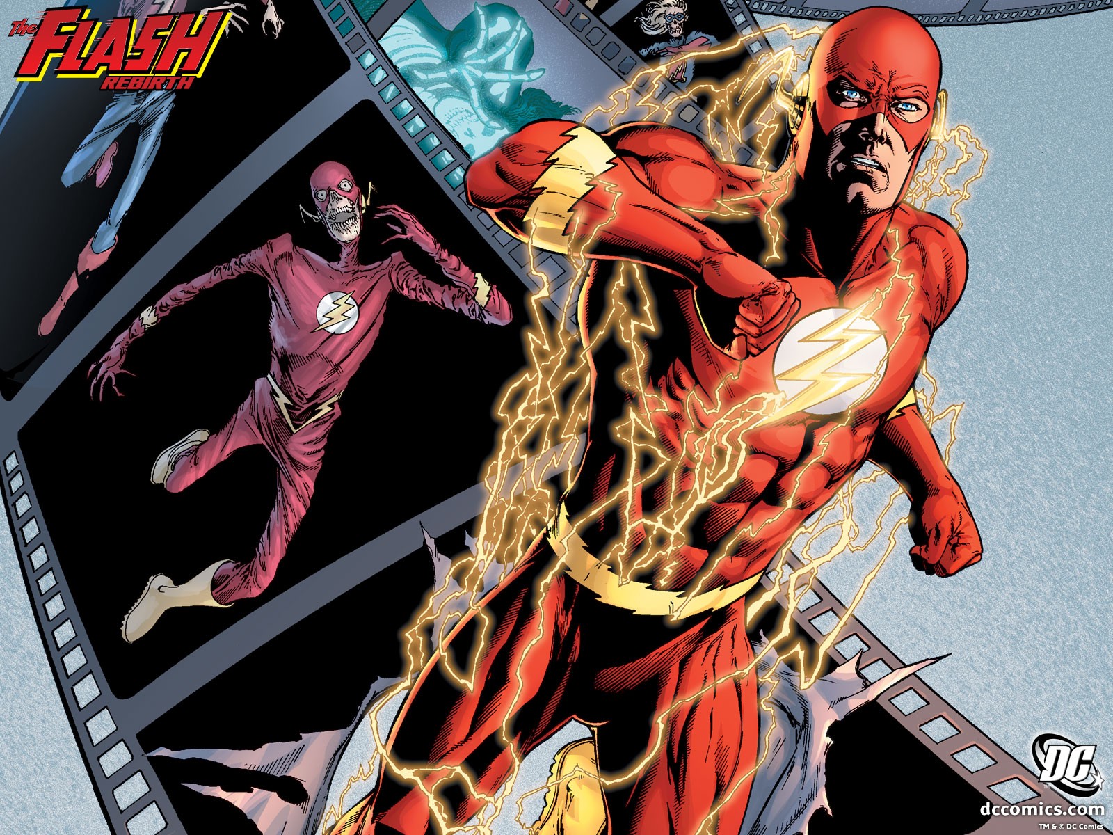 General 1600x1200 DC Comics superhero The Flash lightning bodysuit running