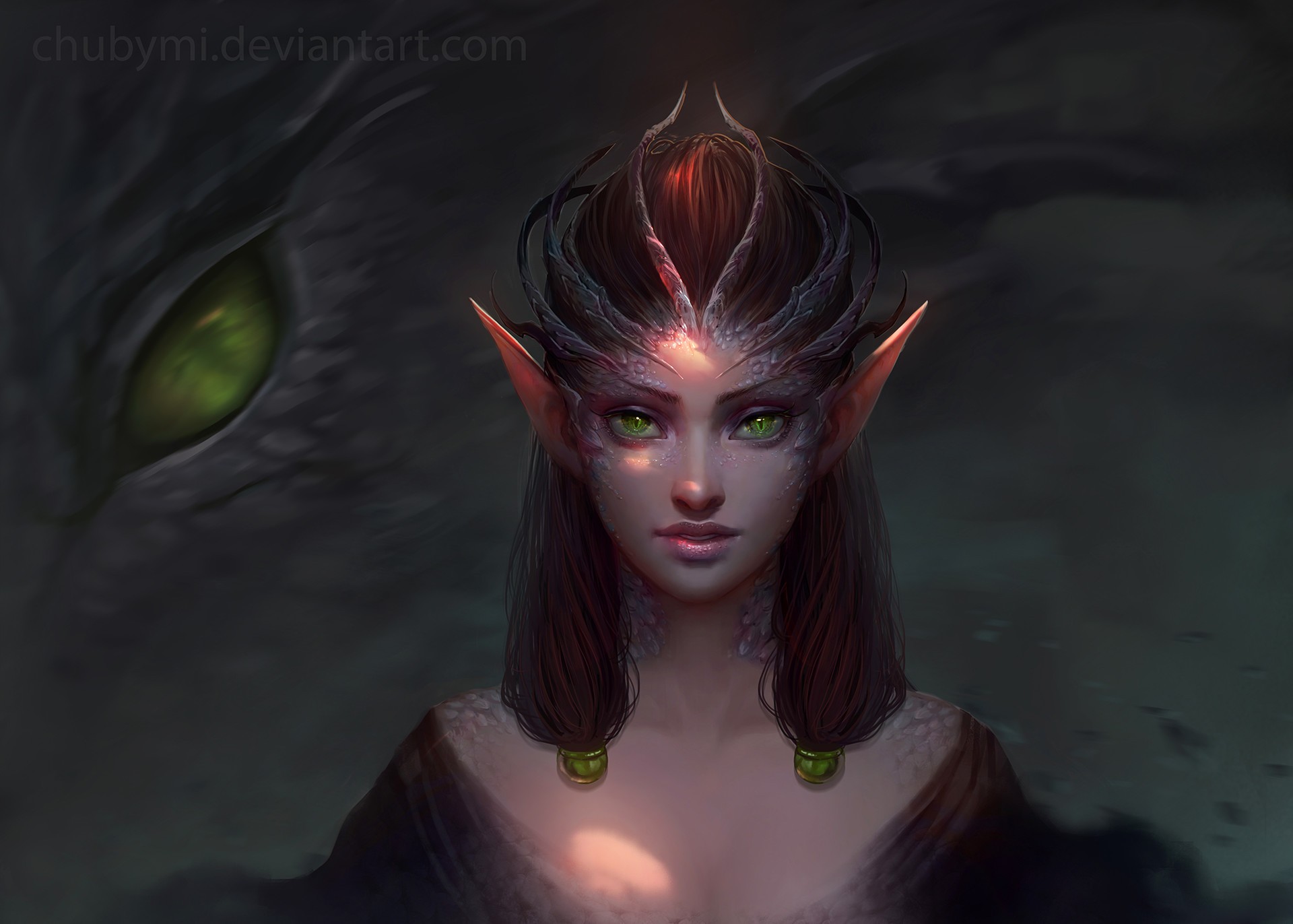 General 1920x1372 fantasy art dragon fantasy girl green eyes