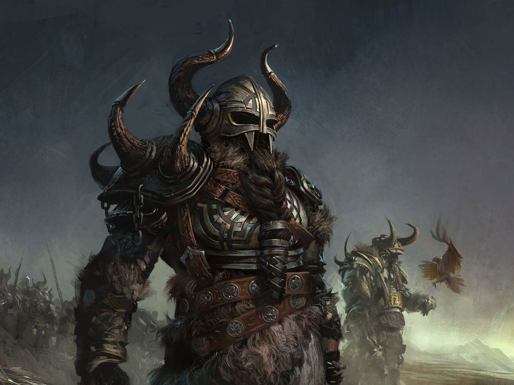 General 1024x768 Nordic Vikings fantasy men armor helmet fantasy art