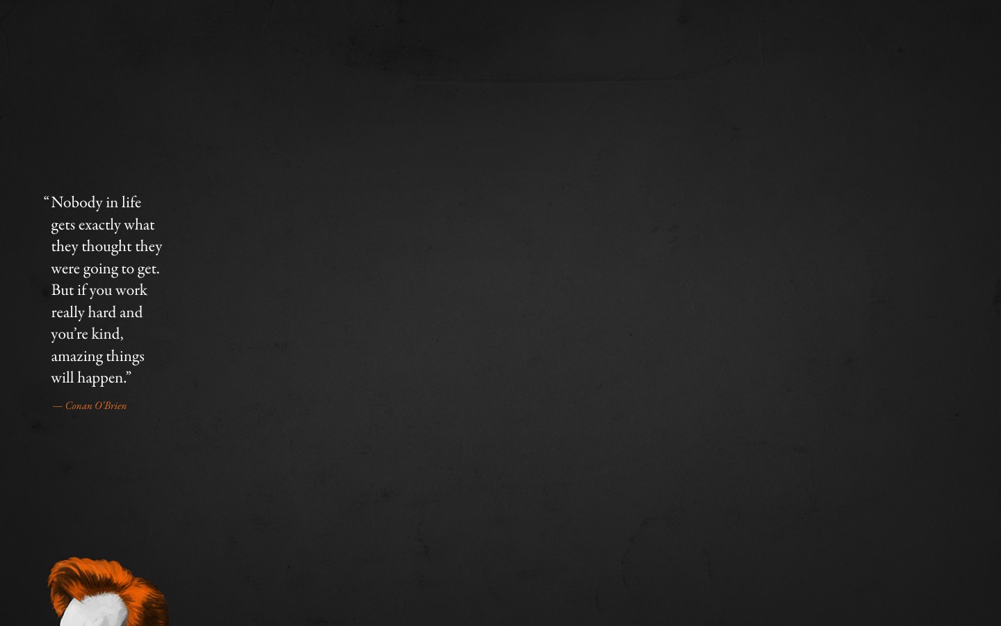 General 1440x900 quote simple background Conan O'Brien minimalism dark background text