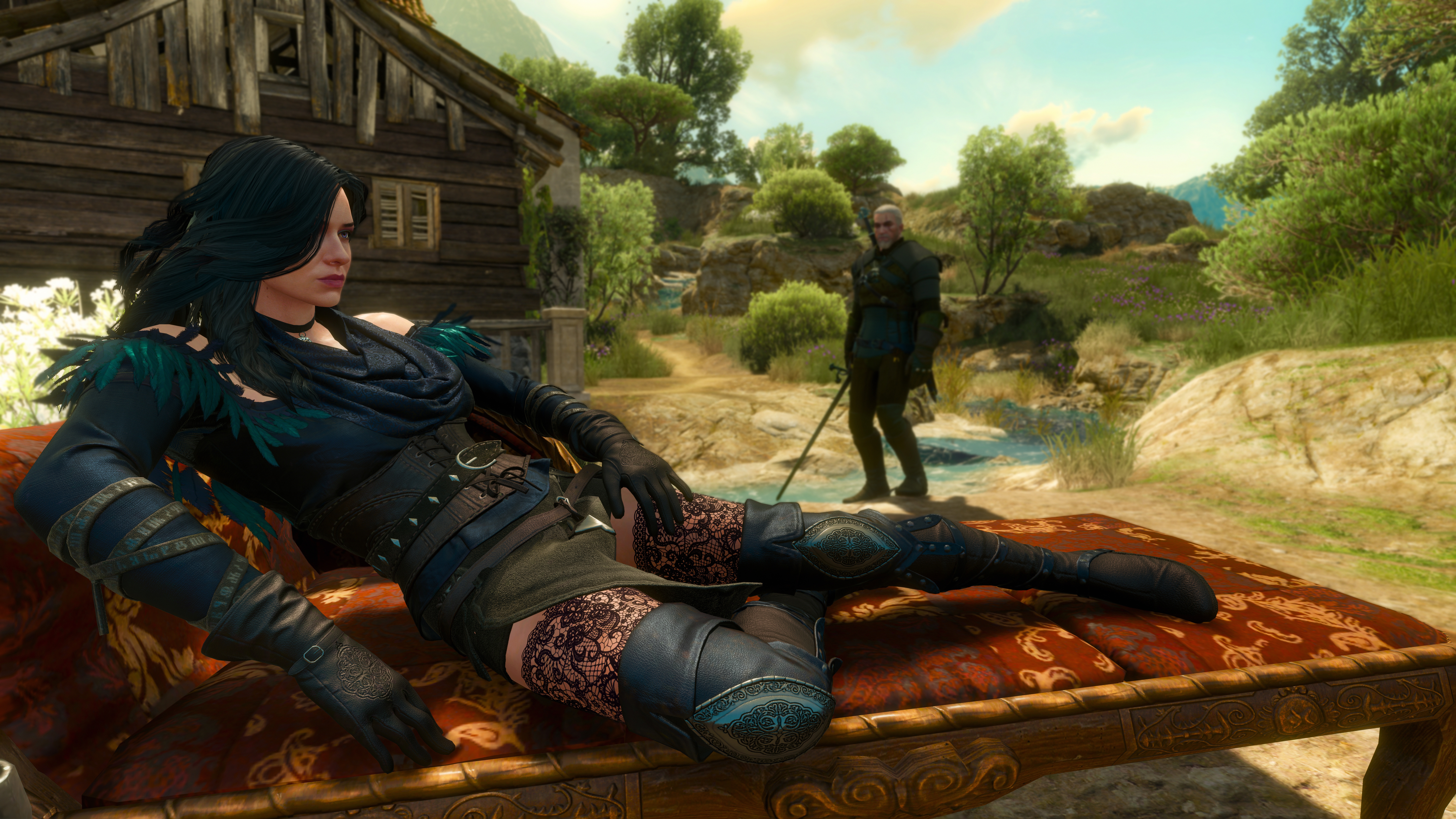 General 9600x5400 video games The Witcher 3: Wild Hunt The Witcher Geralt of Rivia Yennefer of Vengerberg The Witcher 3: Wild Hunt - Blood and Wine video game characters book characters CD Projekt RED