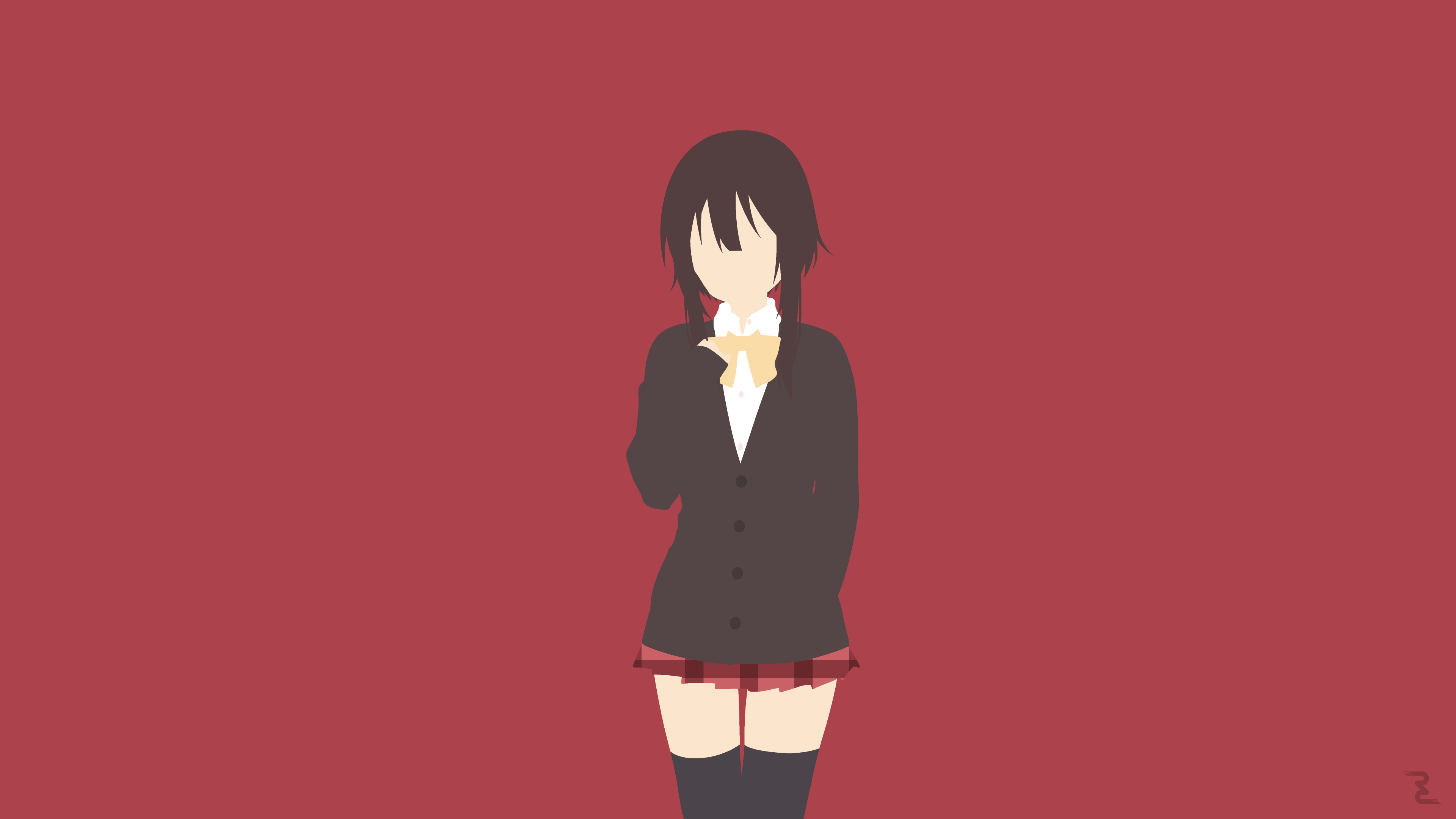 Anime 3840x2160 Kono Subarashii Sekai ni Shukufuku wo! Megumin (KonoSuba) minimalism simple background Rendracula