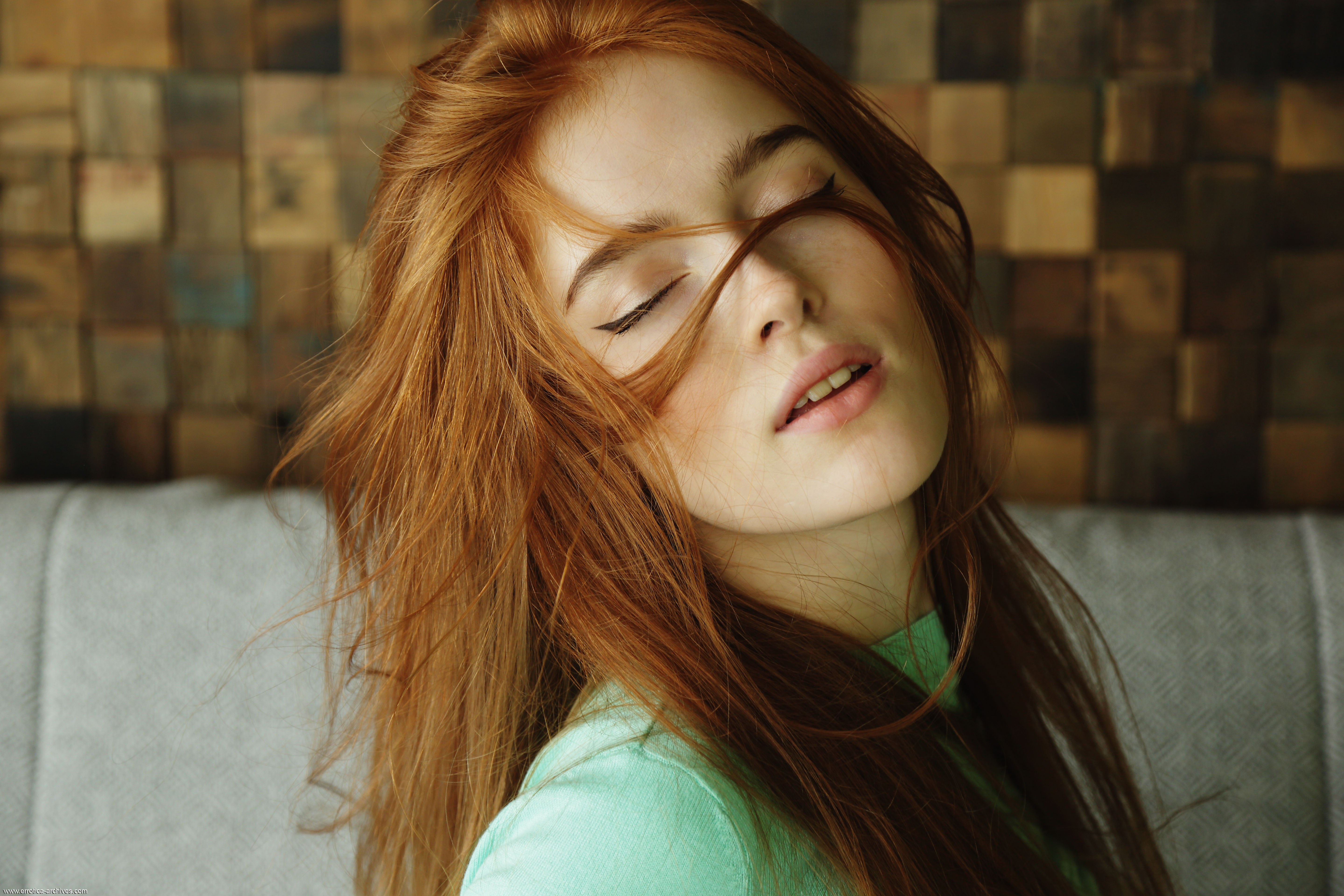 People 5760x3840 Jia Lissa redhead women model Errotica Archives pornstar freckles lustful look parted lips women indoors indoors dyed hair face closeup Russian Russian women closed eyes open mouth