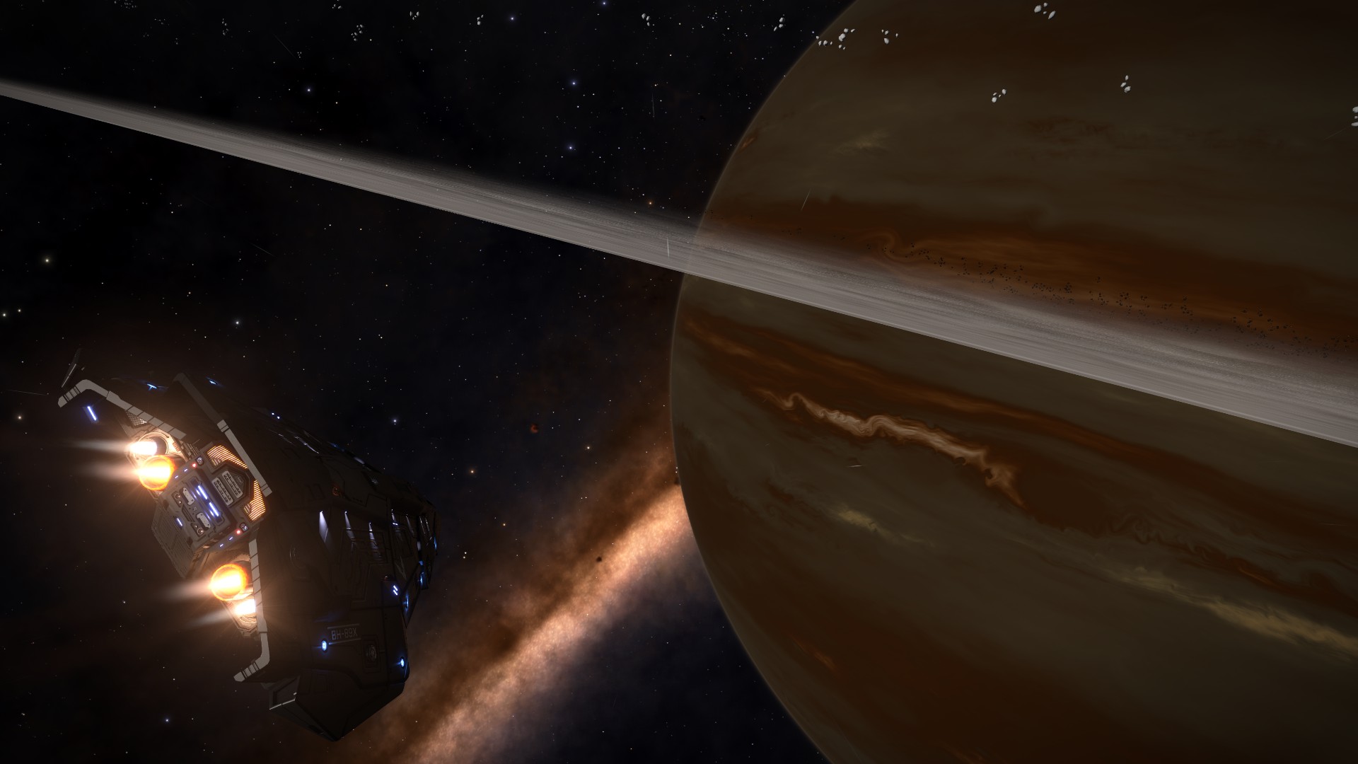 General 1920x1080 Elite: Dangerous space Space Simulator Python (E:D) planetary rings Gas giant