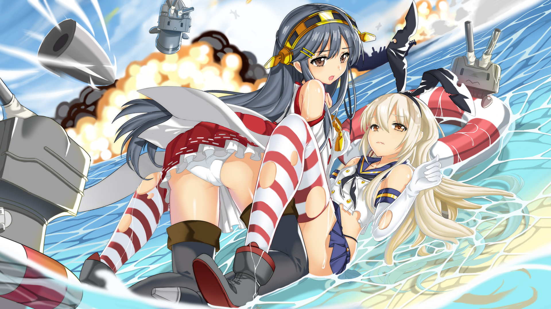 Kantai Collection Shimakaze Kancolle Yuri Anime Girls 1920x1080 Wallpaper Wallhavencc 0343