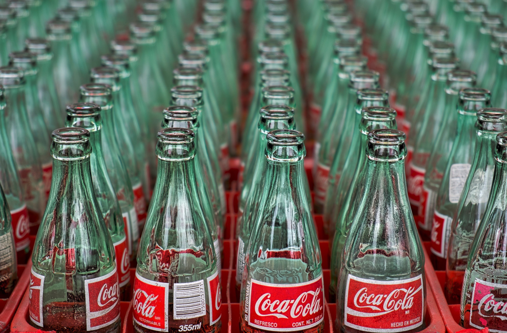 General 2034x1335 bottles Coca-Cola logo red