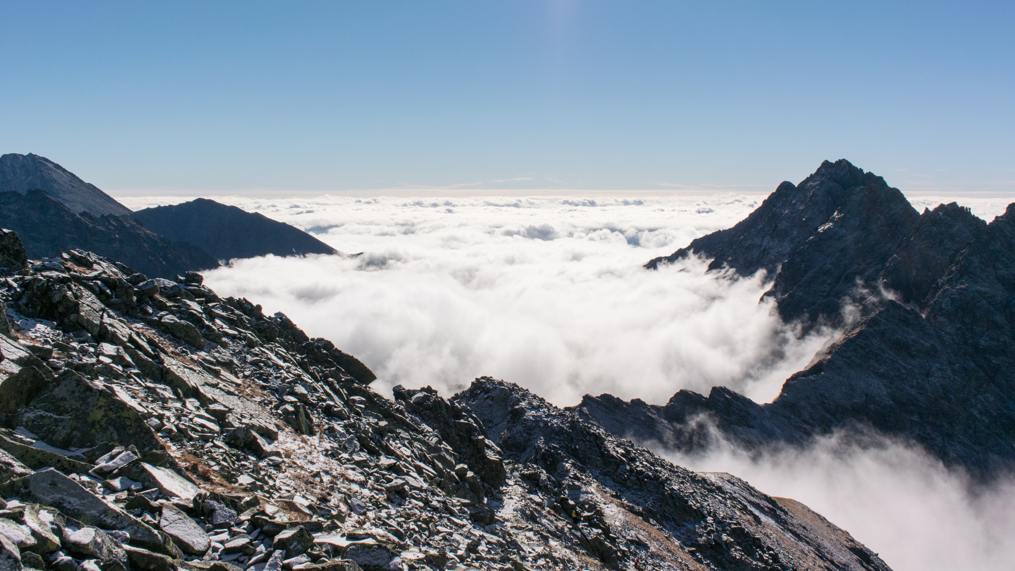 General 3840x2160 nature landscape mountains clouds mist rocks stones Tatra Mountains Slovakia