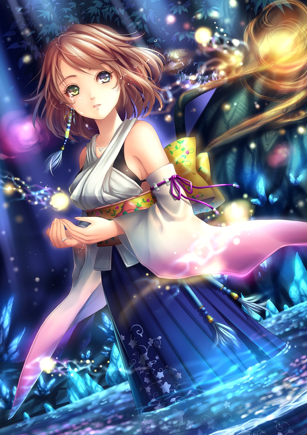 Anime 1000x1414 Yuna Final Fantasy X Final Fantasy heterochromia