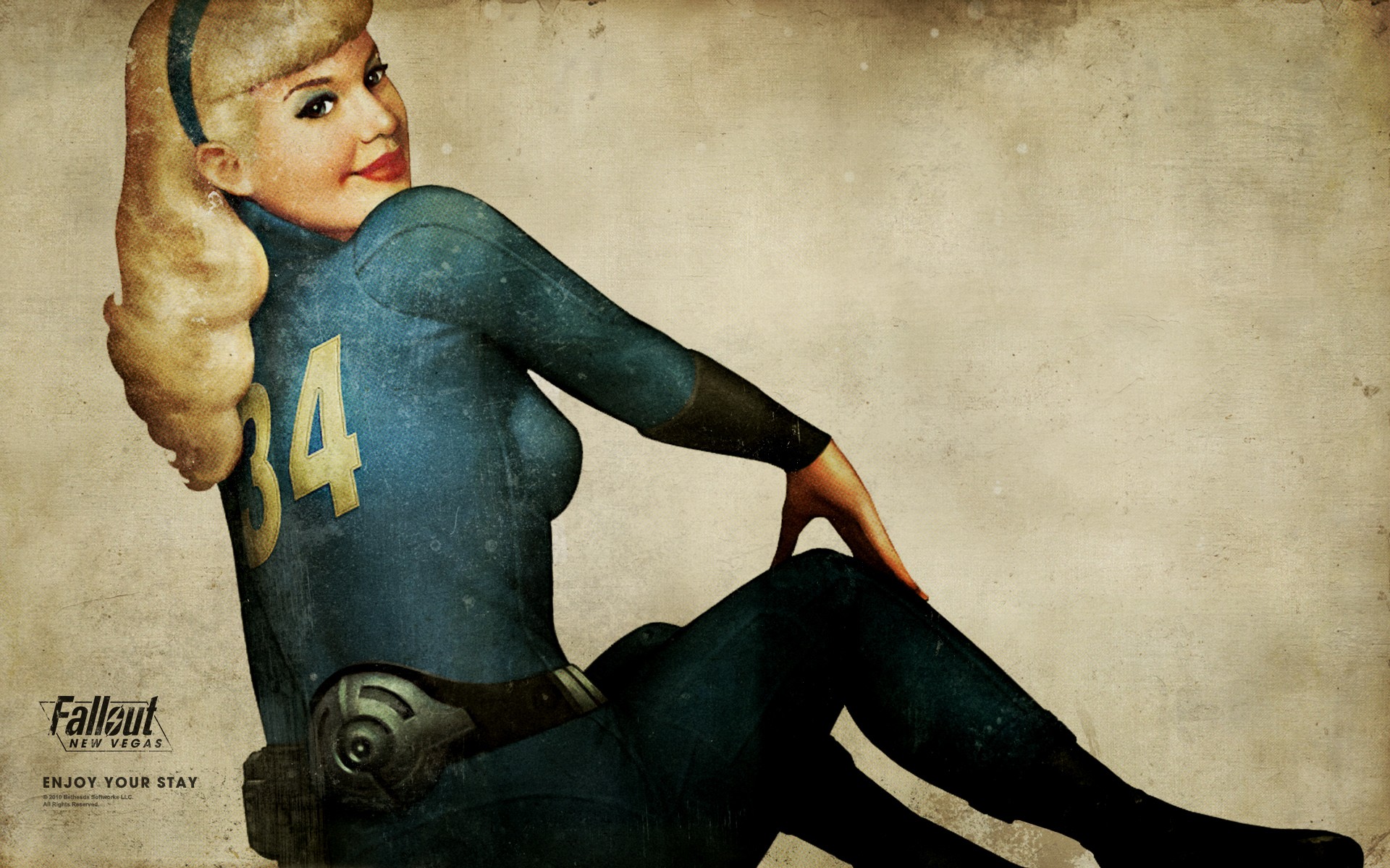 General 1920x1200 Fallout simple background Fallout: New Vegas numbers video games pinup models Obsidian Entertainment Bethesda Softworks