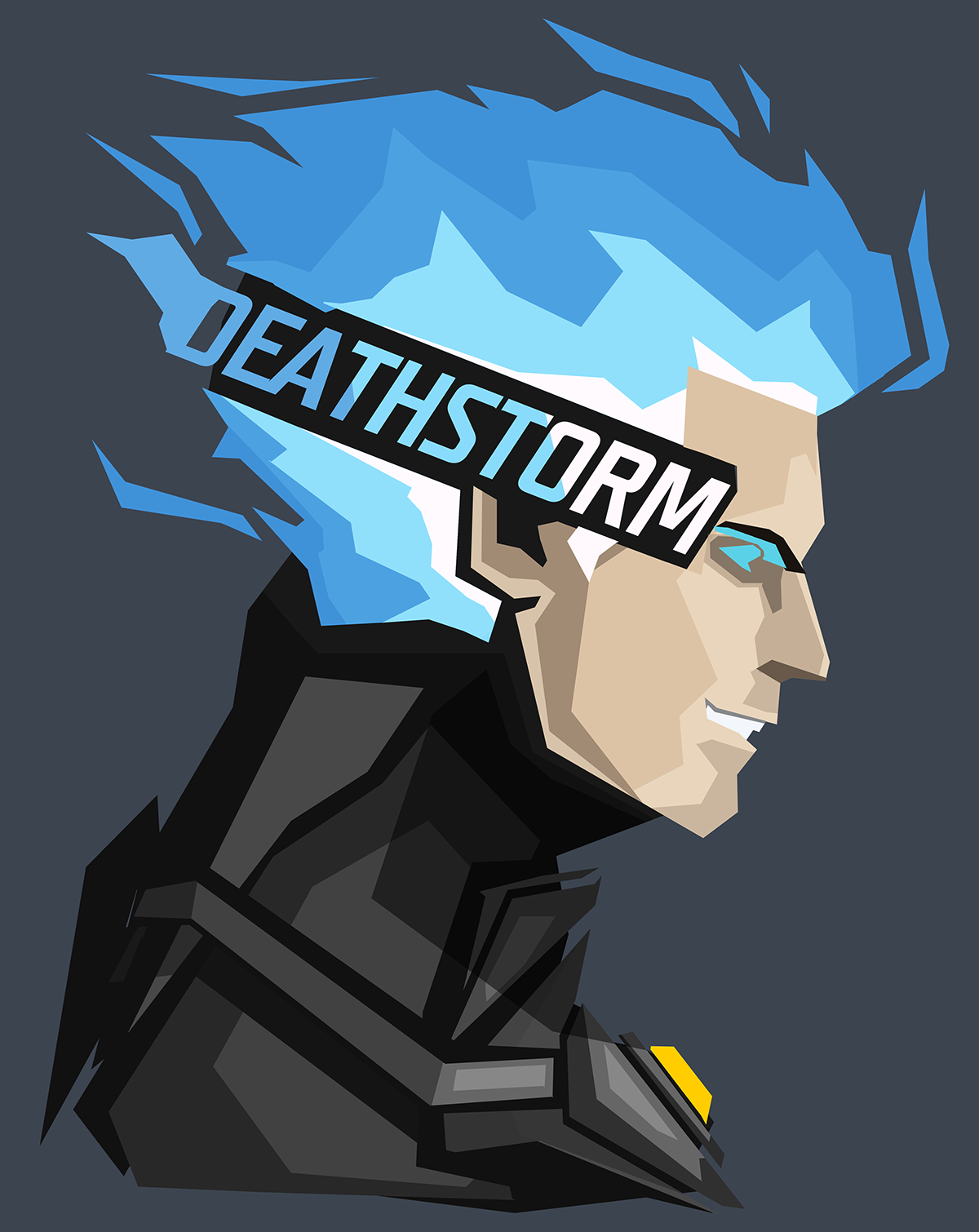 General 1200x1510 gray background DC Comics simple background cyan profile Deathstorm