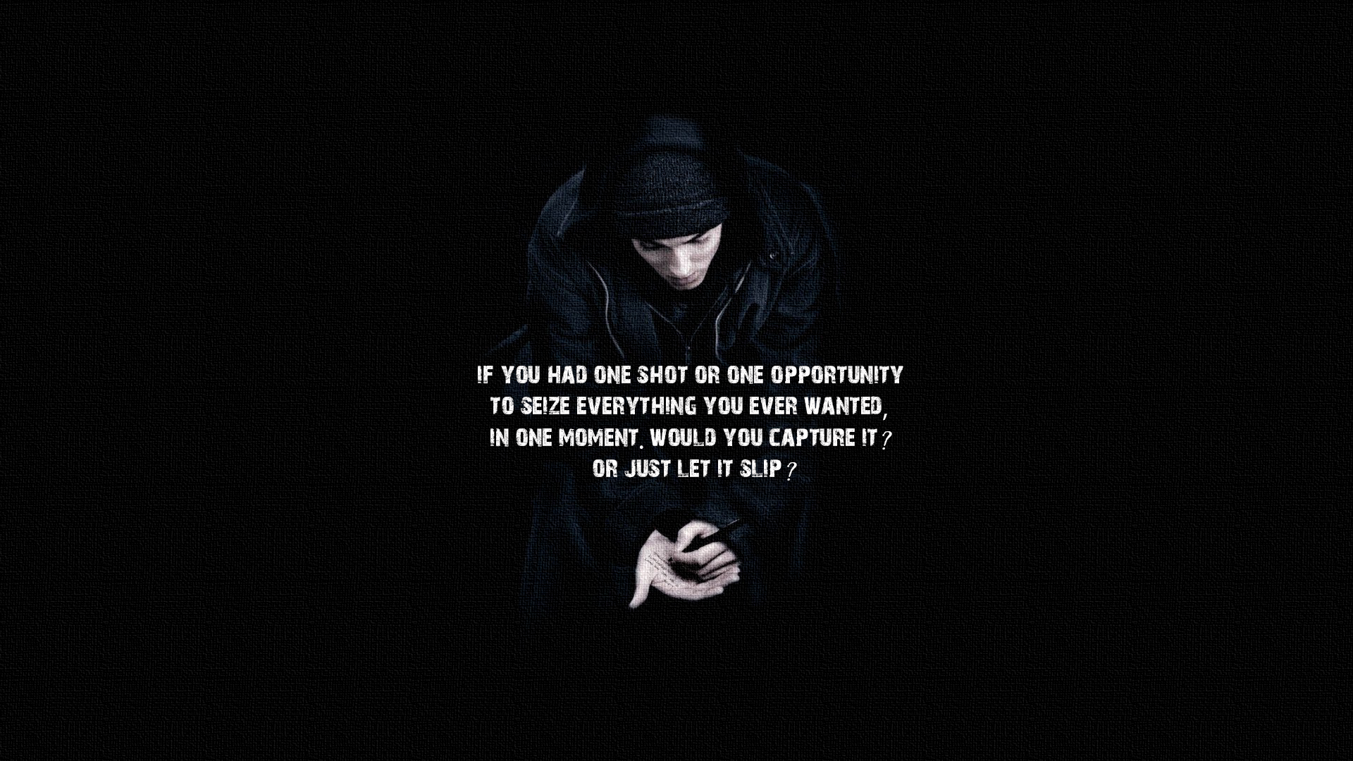 General 1920x1080 typography men music Eminem dark background simple background