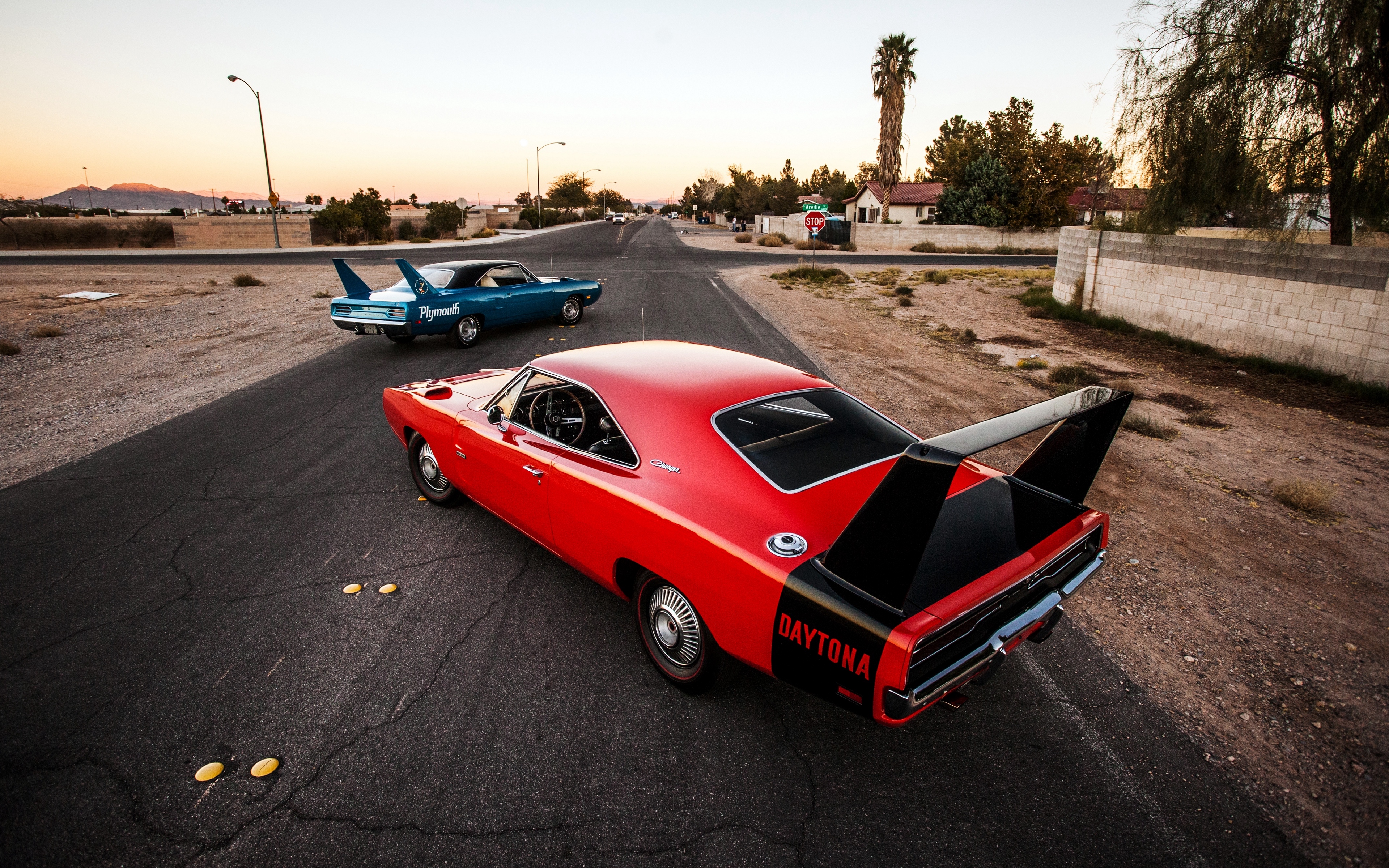 General 3840x2400 car Plymouth Dodge high angle Plymouth Superbird Dodge Charger Daytona rear wing Dodge Charger muscle cars American cars