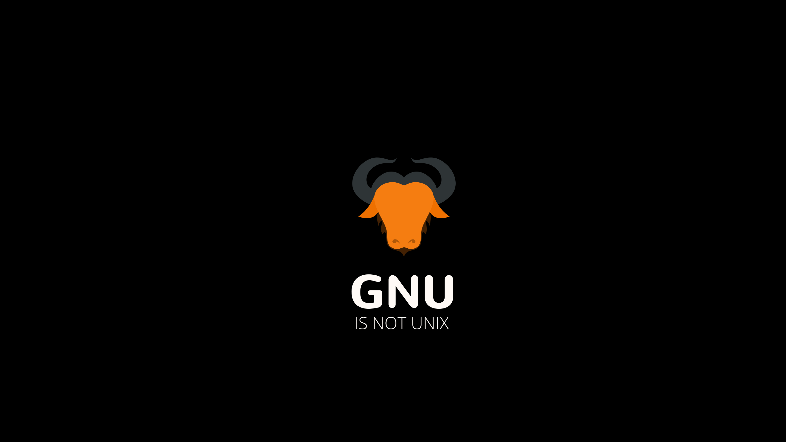 General 2560x1440 black GNU minimalism simple background black background