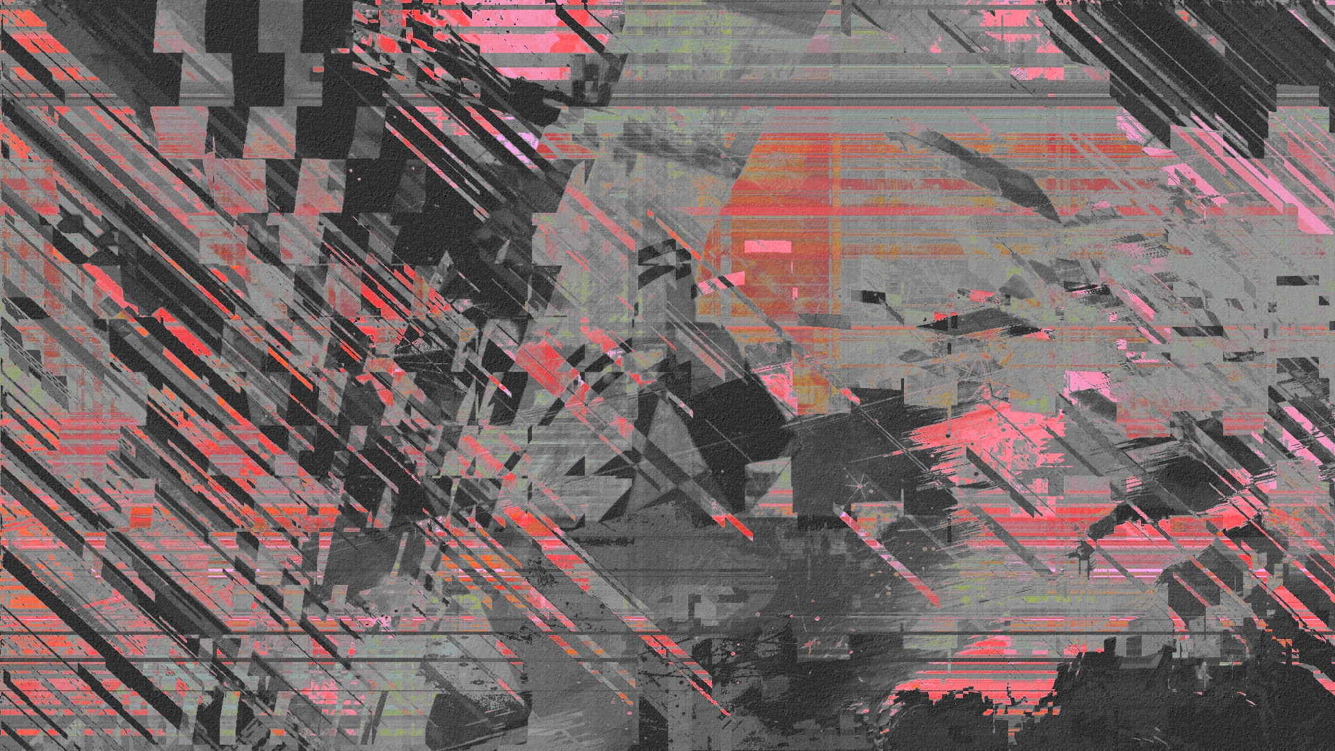 General 1920x1080 glitch art abstract digital art