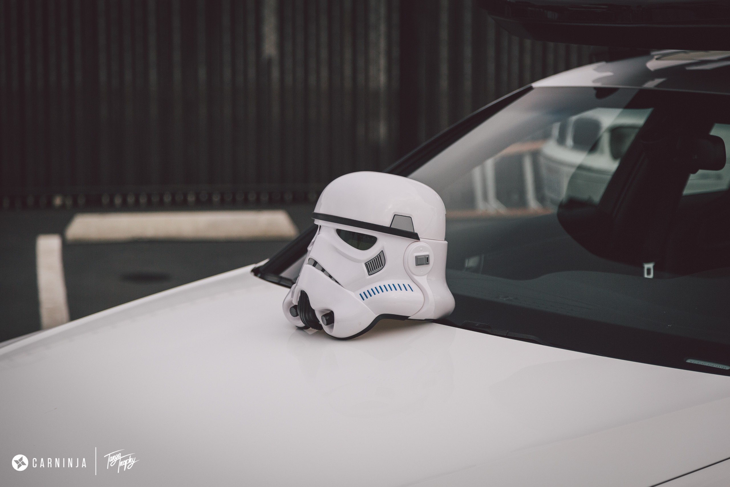 General 2560x1707 Carninja car smiling helmet Star Wars stormtrooper
