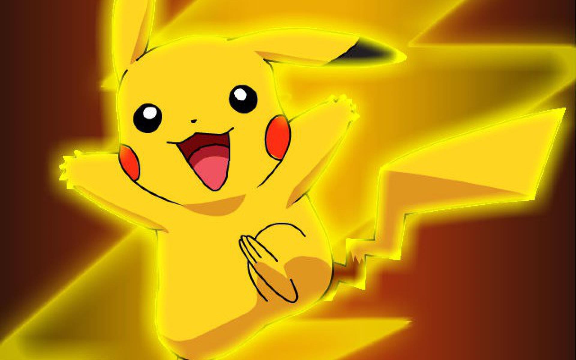 General 1920x1200 Pikachu Pokémon yellow open mouth red anime lightning bolt