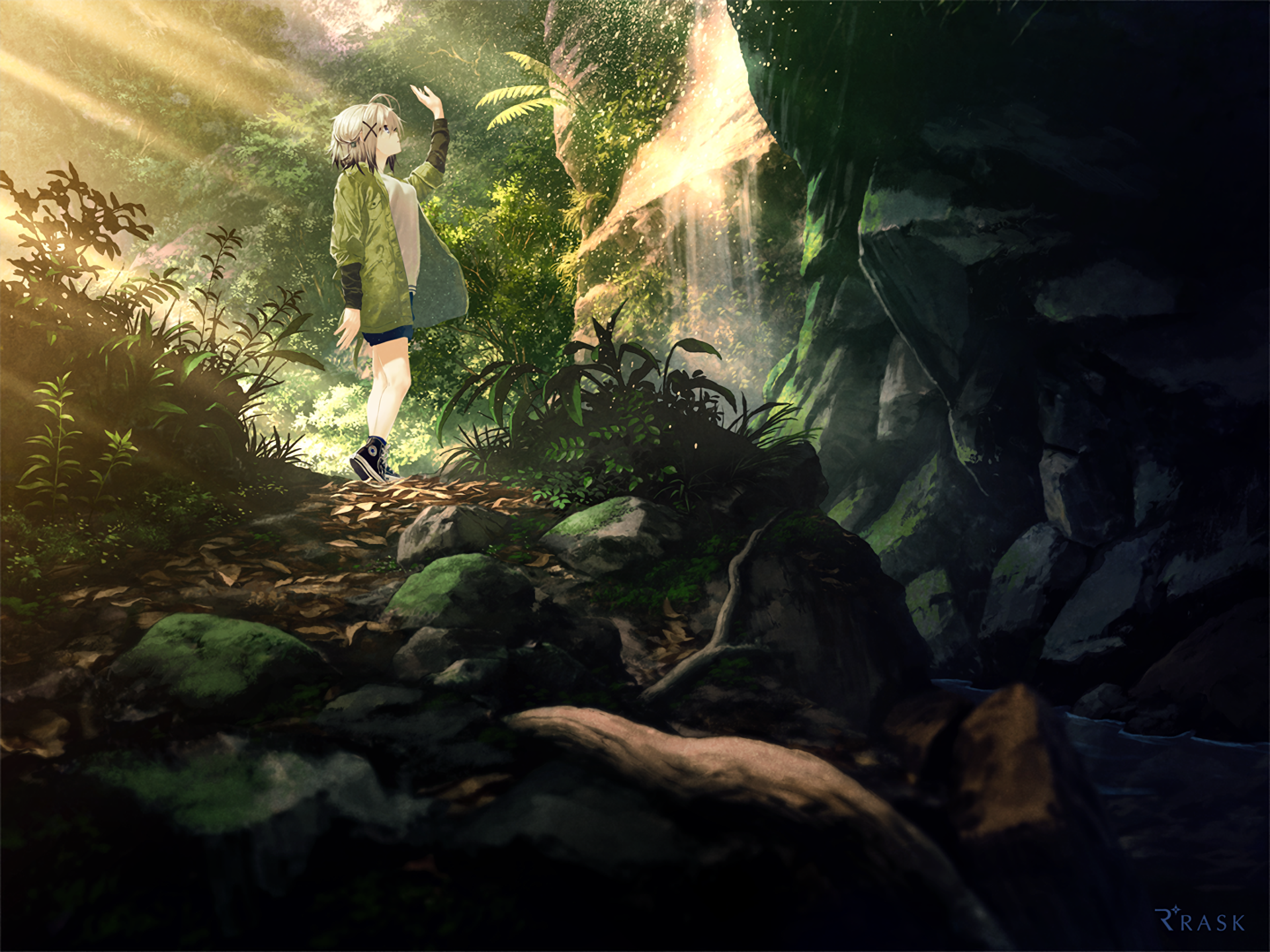 Anime 1920x1440 anime girls forest original characters
