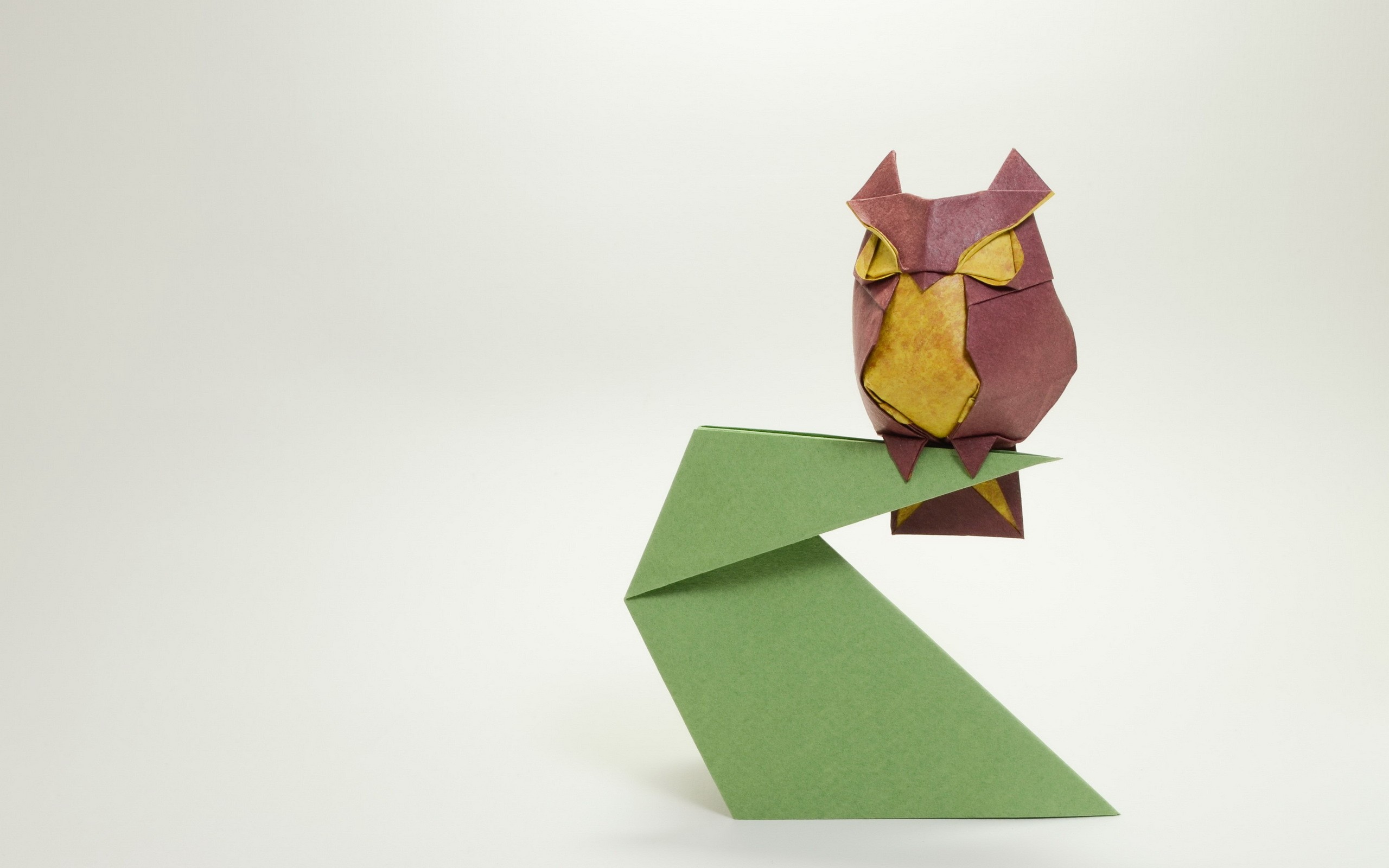 General 2560x1600 animals origami paper owl