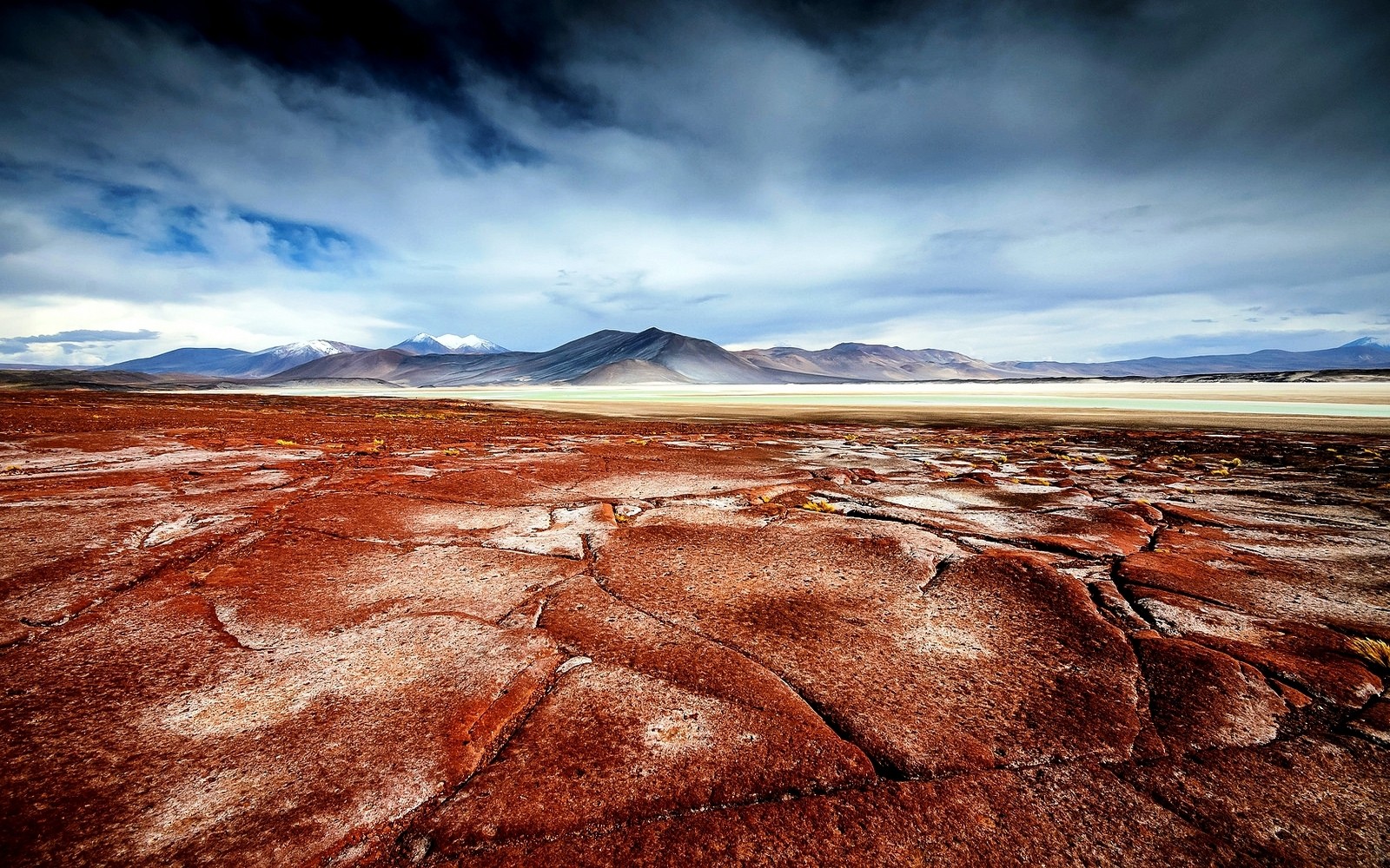General 1600x1000 photography landscape nature desert salt lakes mountains clouds Atacama Desert Chile