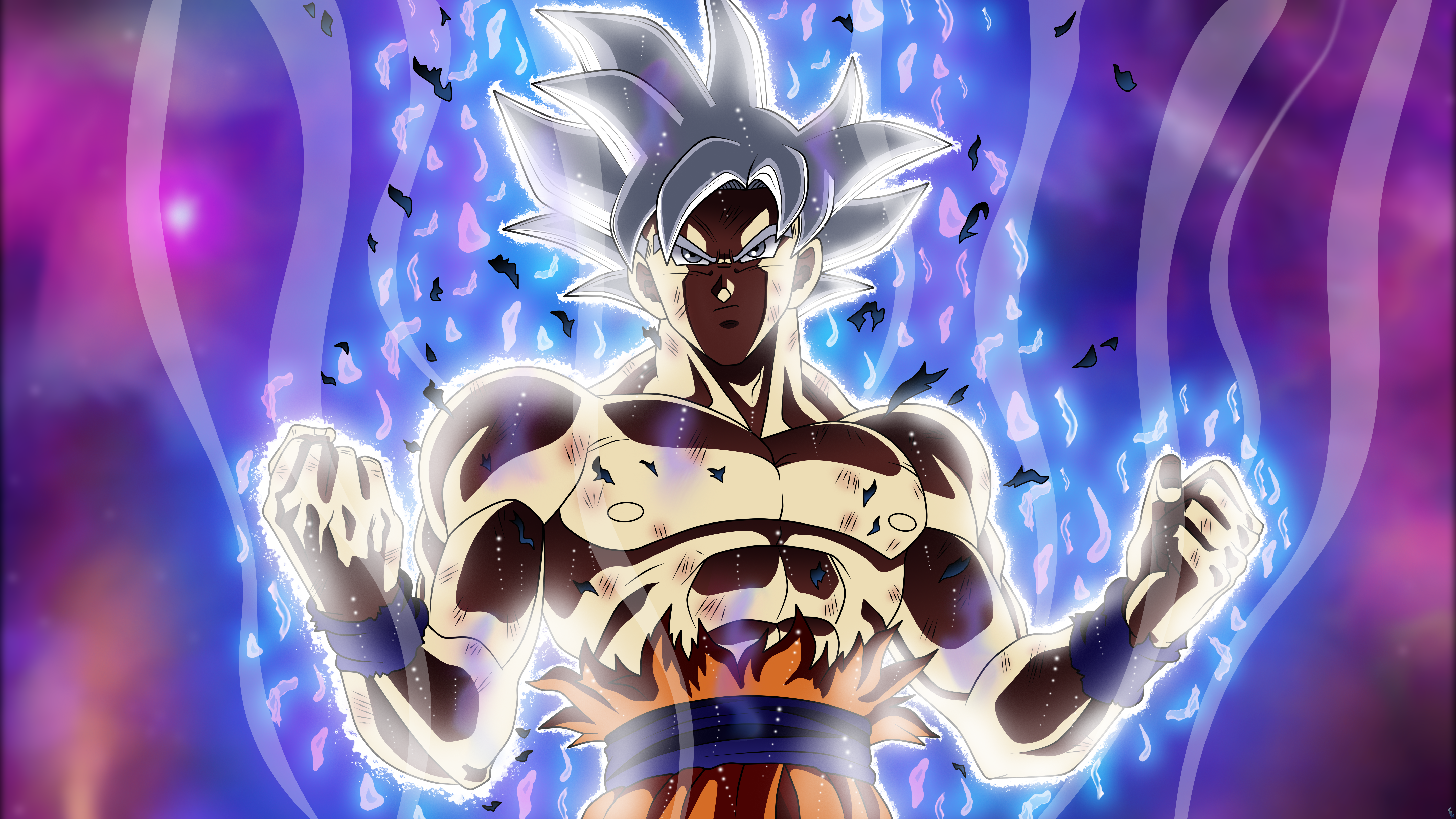 Anime 5760x3240 Dragon Ball Super Son Goku Mastered ultra instinct Ultra Instinct Ultra-Instinct Goku Dragon Ball