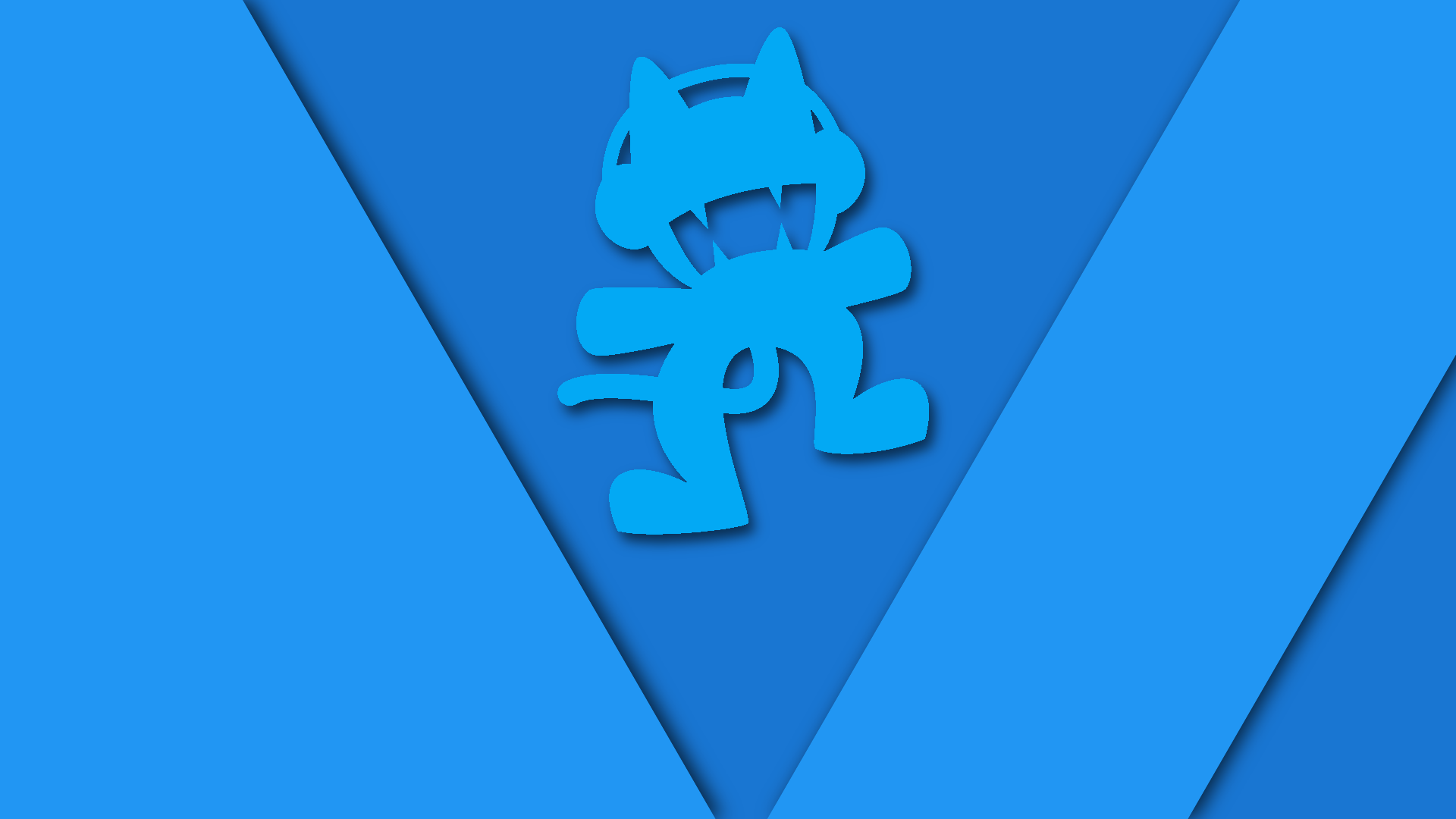 General 1920x1080 Monstercat blue triangle music logo brand