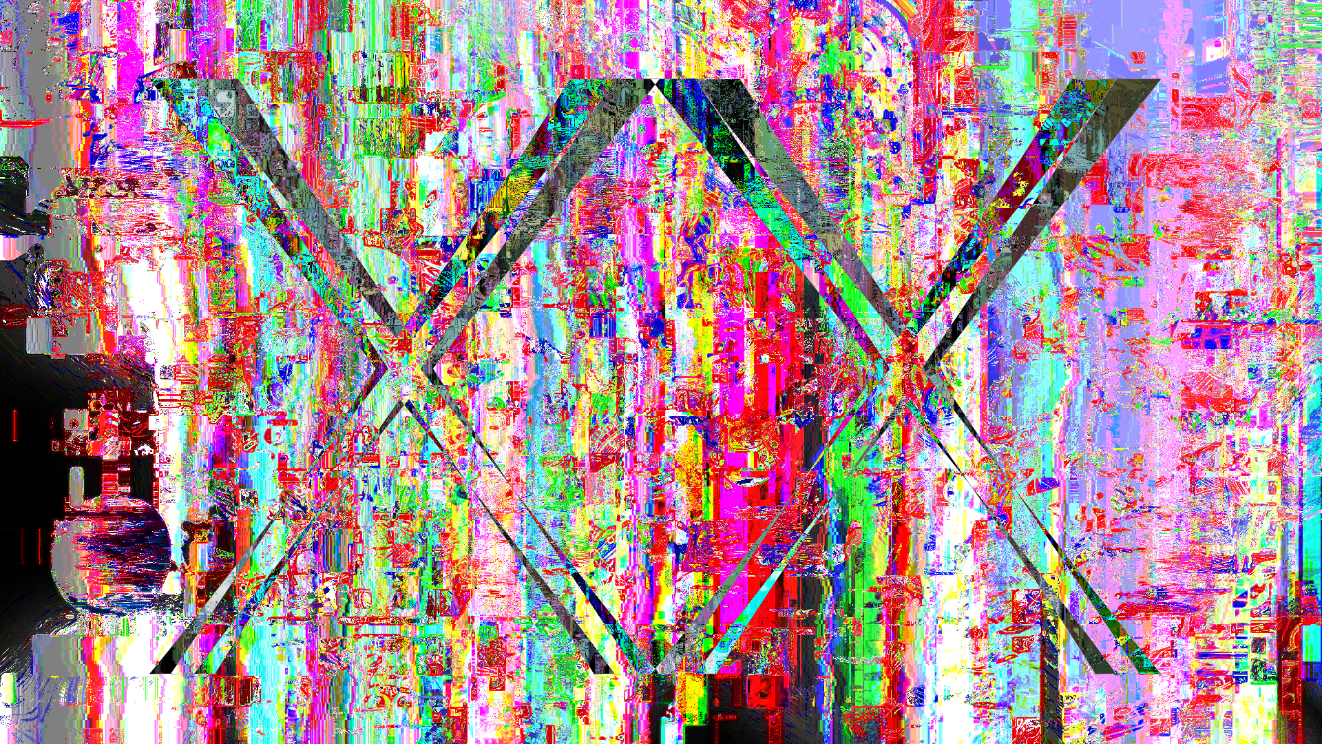 General 1920x1080 glitch art abstract digital art