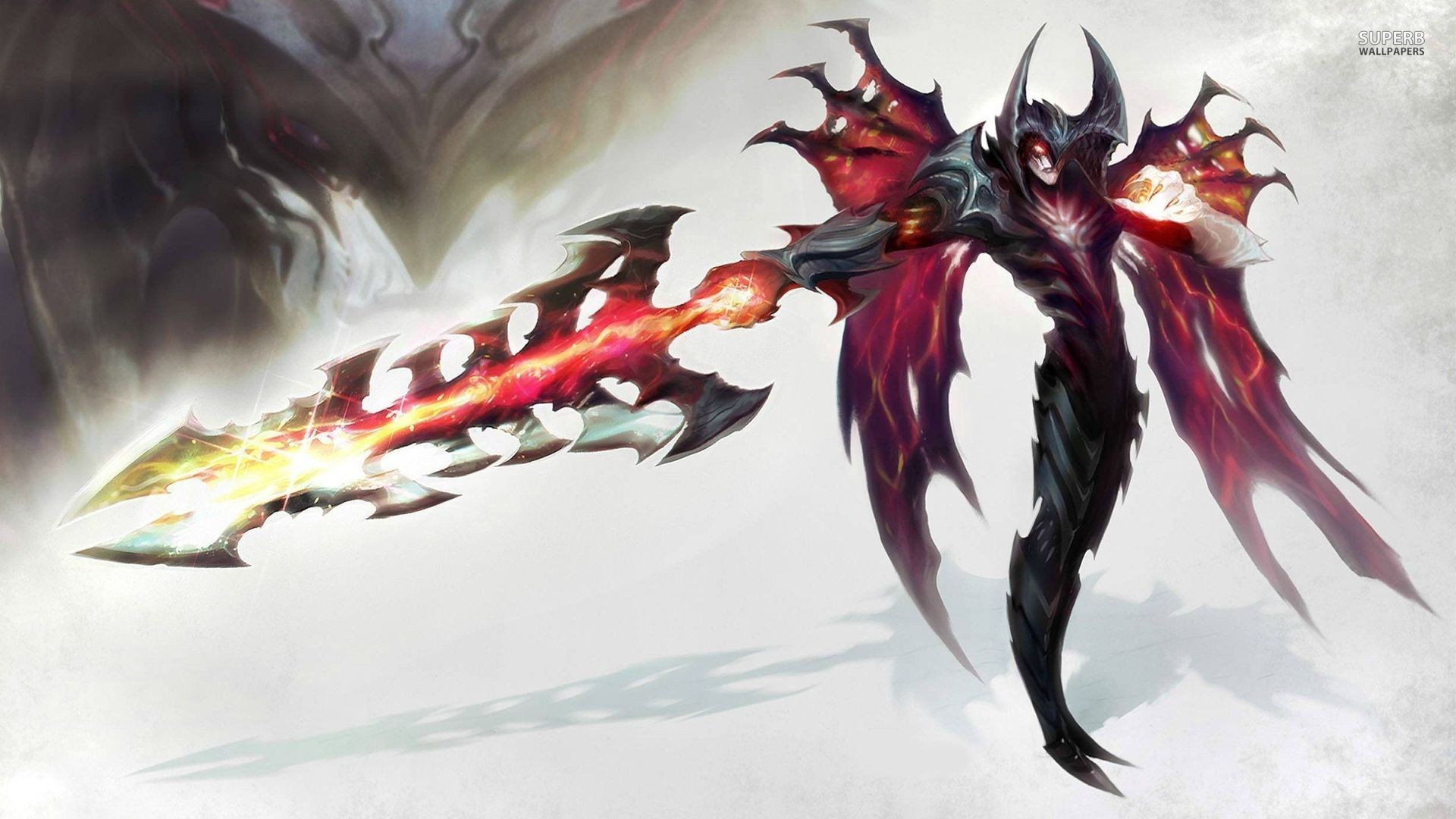General 1920x1080 League of Legends PC gaming glowing eyes weapon Aatrox (League of Legends) video game art video game characters
