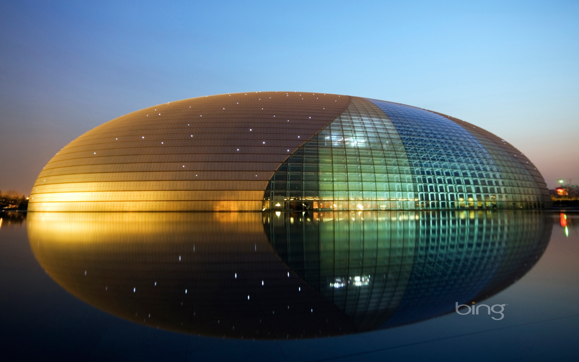 General 1920x1200 city Beijing theaters modern architecture China Asia building reflection