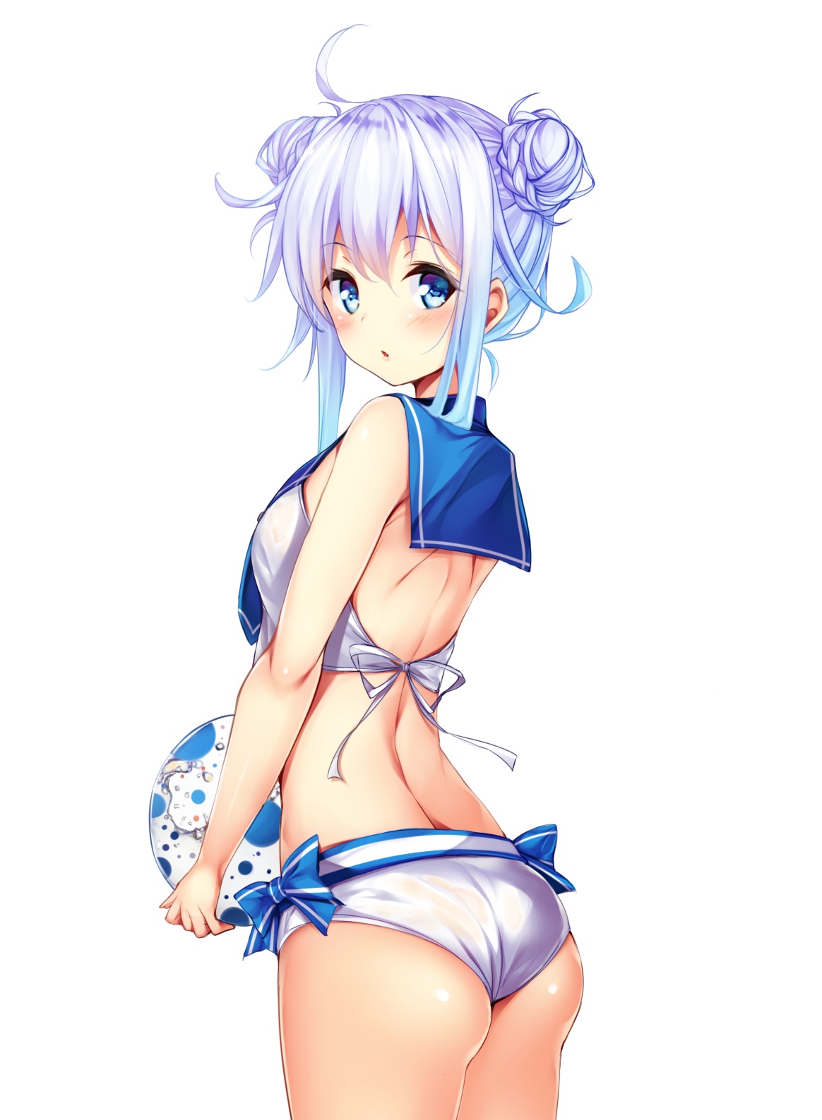 Anime 1164x1587 white background ass bikini Hibiki (KanColle) Kantai Collection anime girls