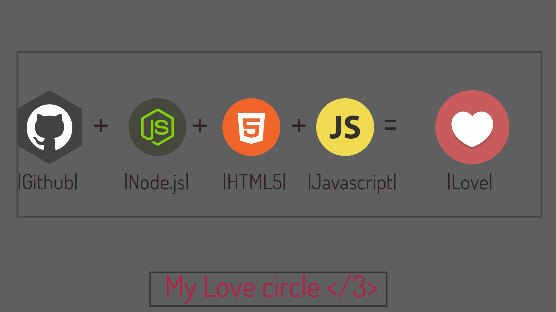 General 1920x1080 node.js HTML JavaScript web design love Flatdesign simple background gray background gray programming