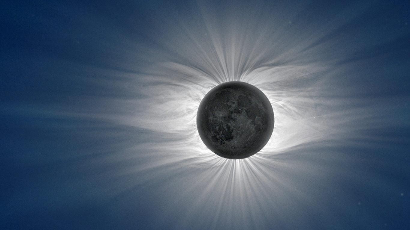 General 1366x768 space Moon Sun sun rays solar eclipse Indonesia photography