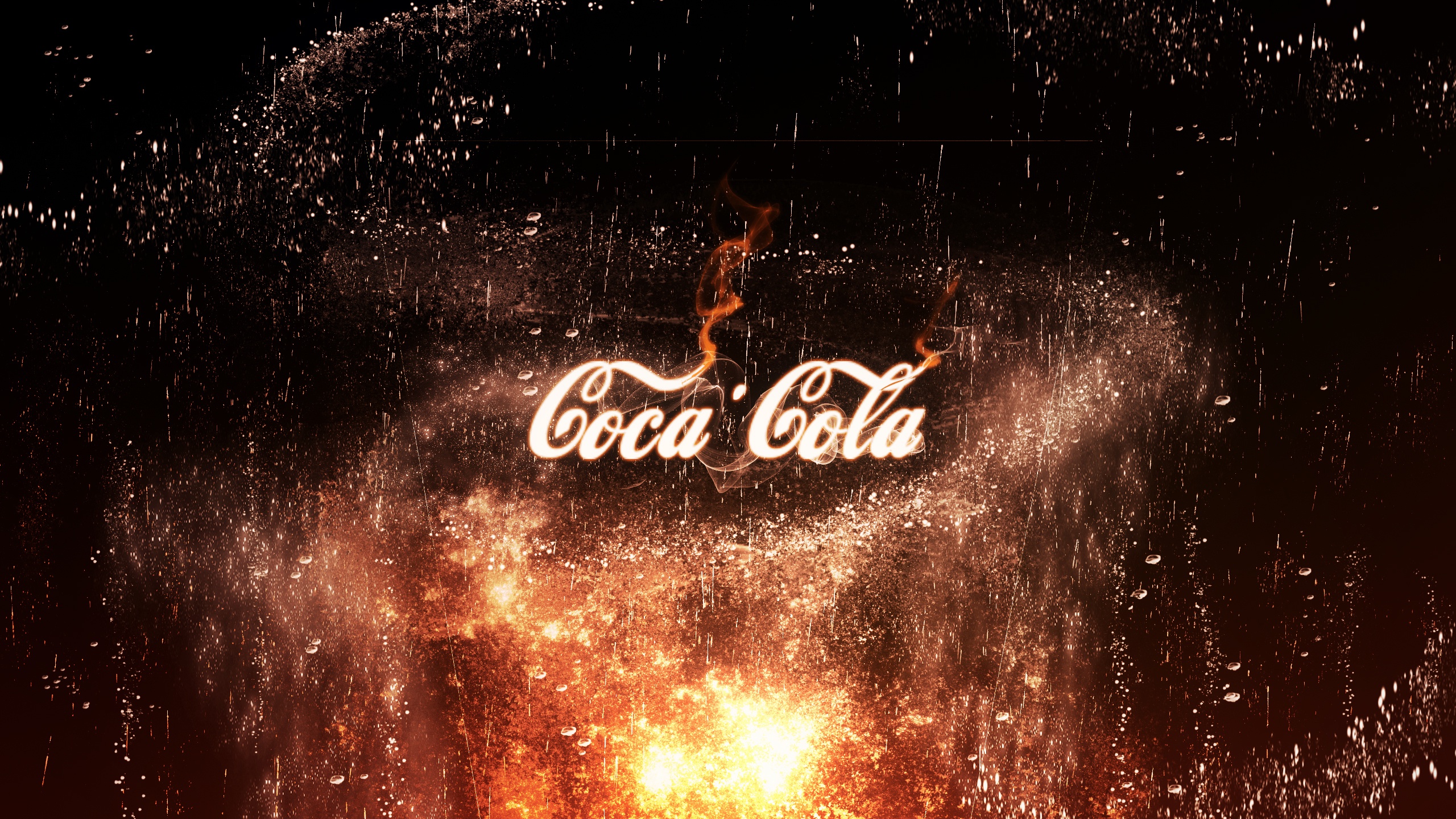 General 2560x1440 company Coca-Cola digital art logo