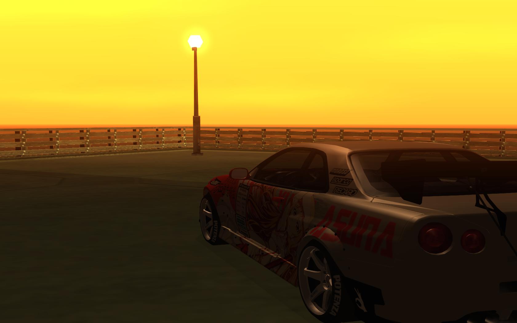 General 1680x1050 Nissan skyline Nissan Skyline R34 tuning Grand Theft Auto San Andreas Nissan Skyline car video games