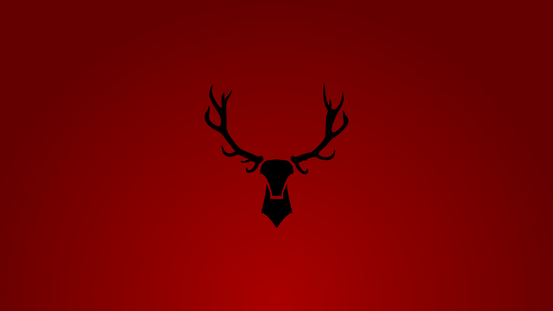 General 1920x1080 red minimalism deer animals red background simple background