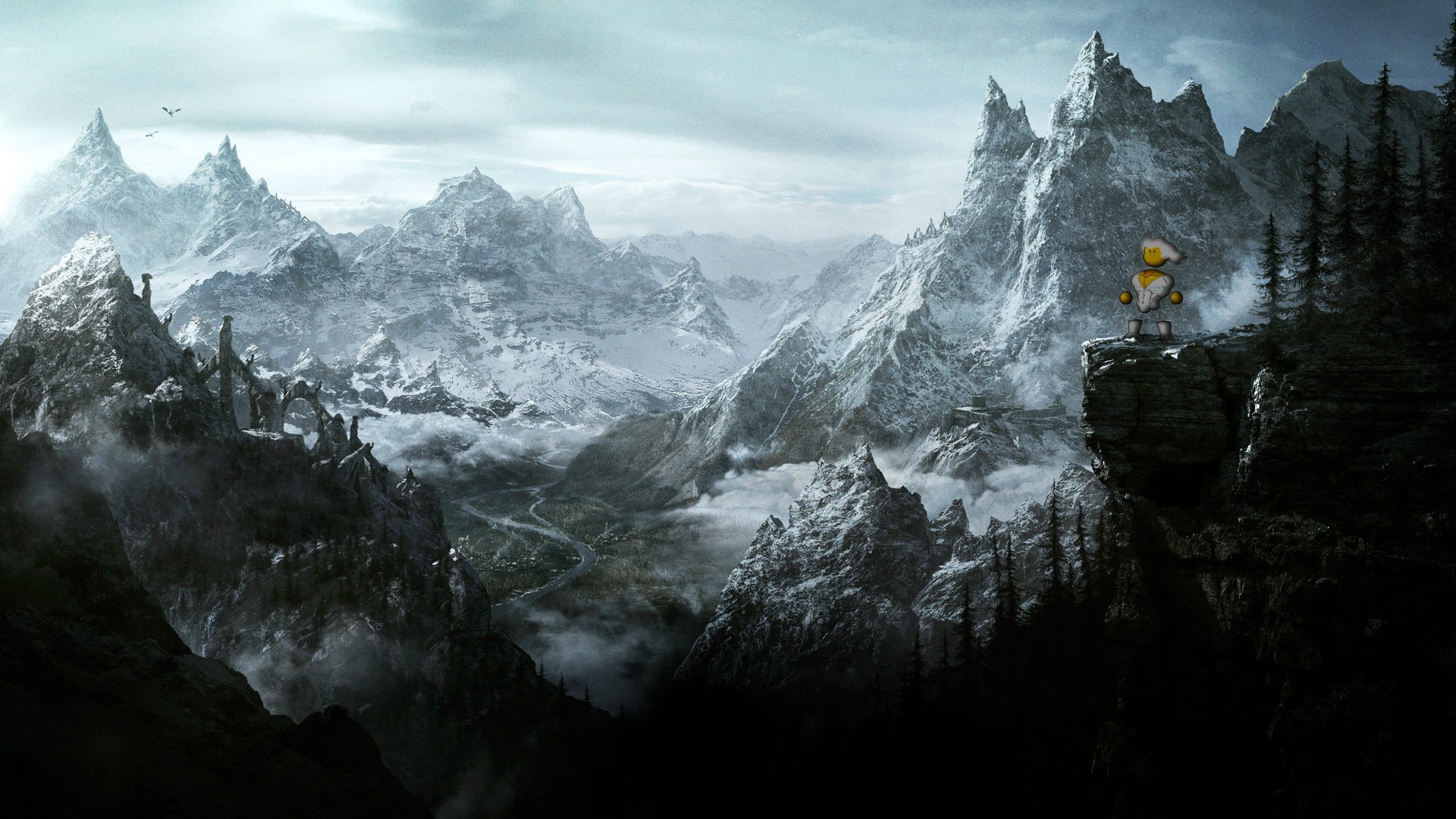 General 1920x1080 PC gaming PC Master  Race The Elder Scrolls V: Skyrim video games video game art landscape mountains Tamriel