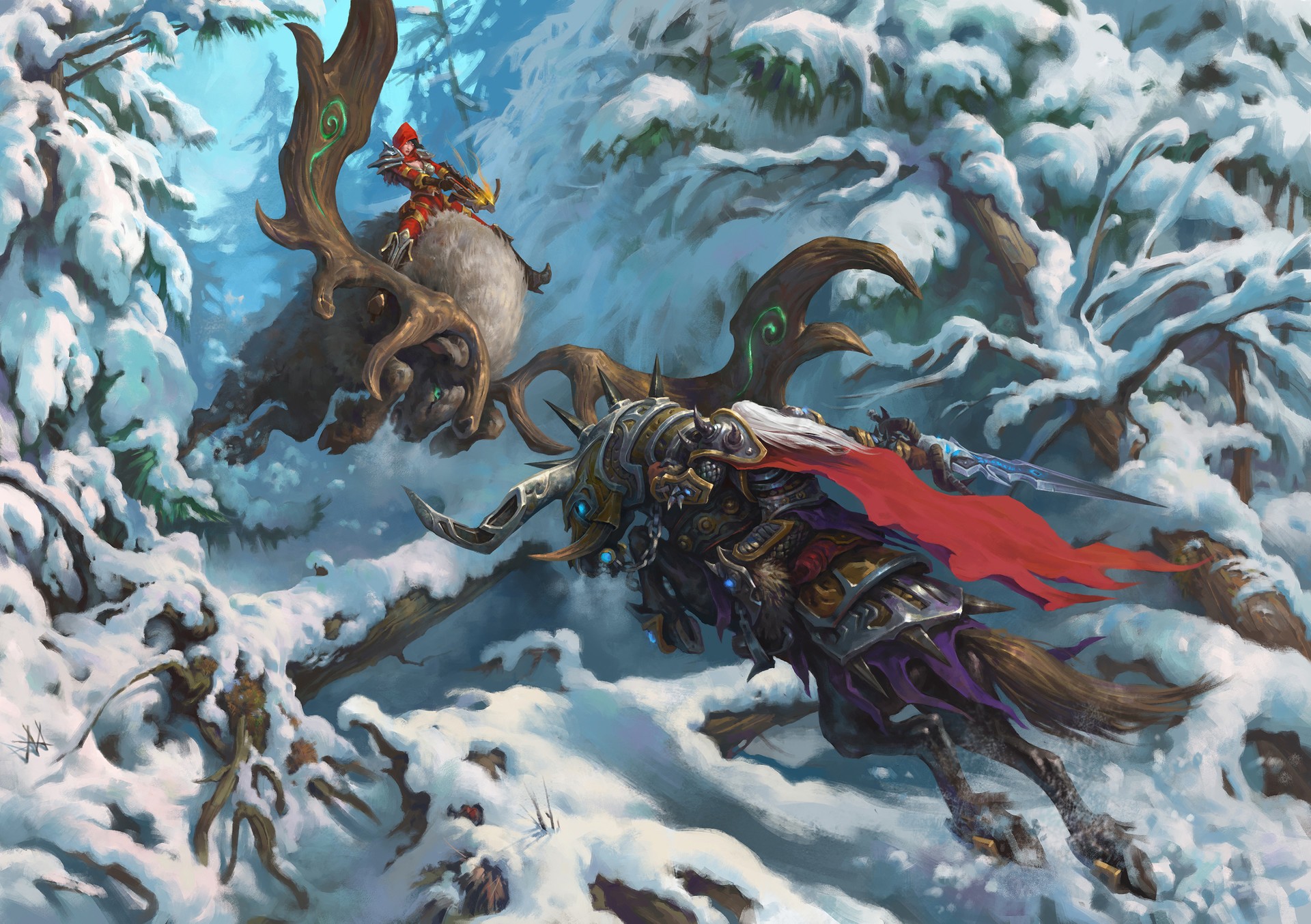General 1920x1354 fantasy art Warcraft Diablo III Arthas Menethil Demon Hunter