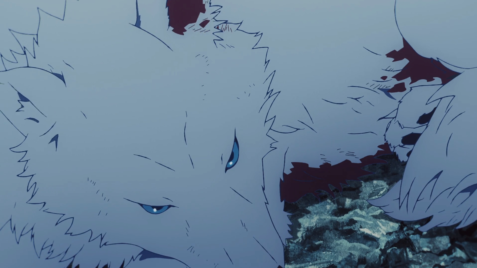 Anime 1920x1080 Fate series Fate strange Fake wolf hurt blood Anime screenshot animals anime looking at viewer