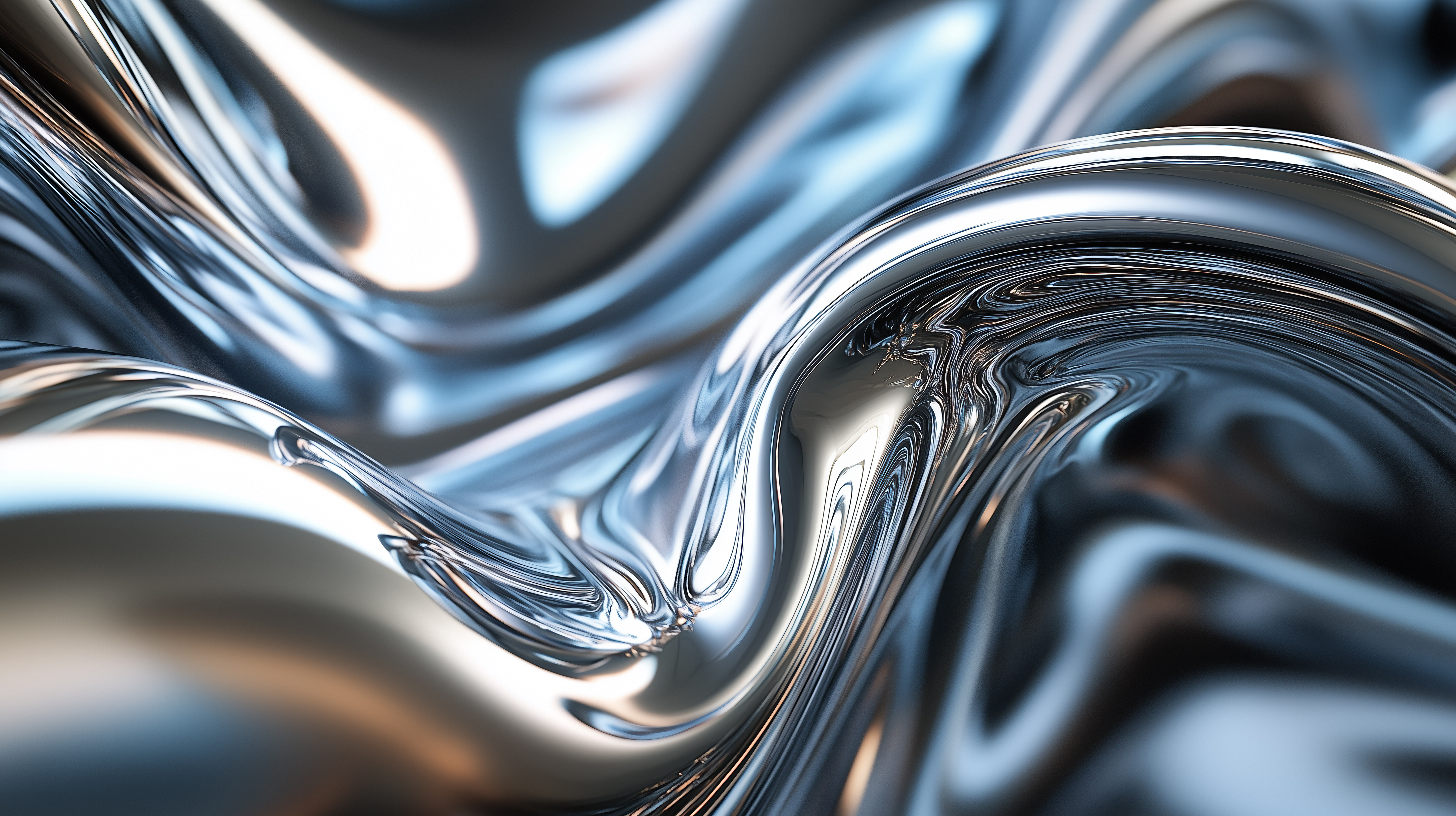 General 5824x3264 liquid metal 3D Abstract reflective AI art